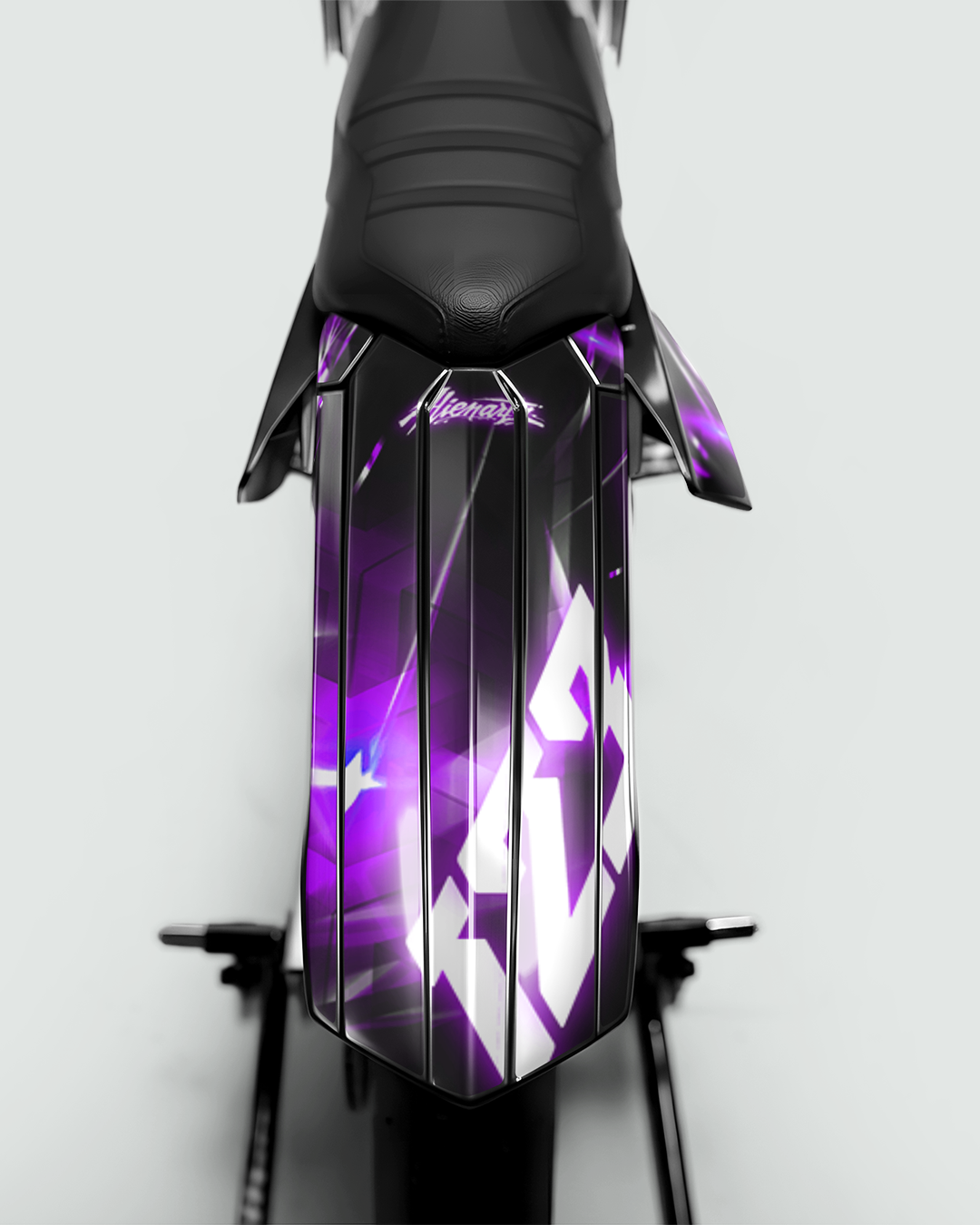 PLASMA - Kit deco RIEJU 50cc - Violet — vue de dos