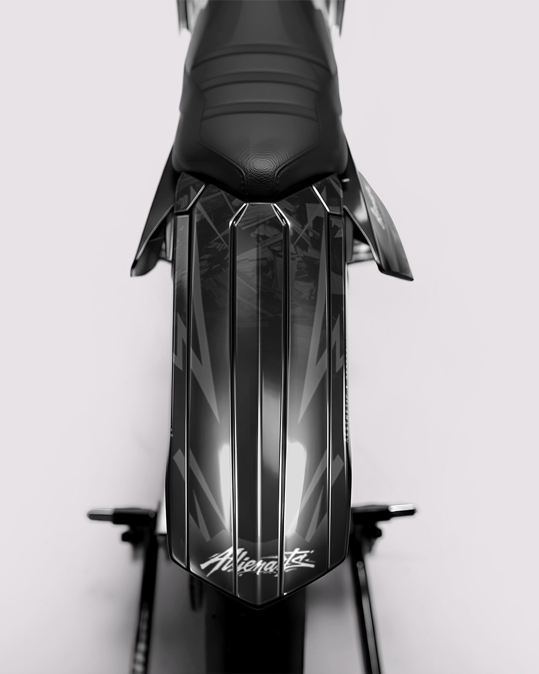 NEMESIS - Kit deco RIEJU 50cc - Vert — vue de dos