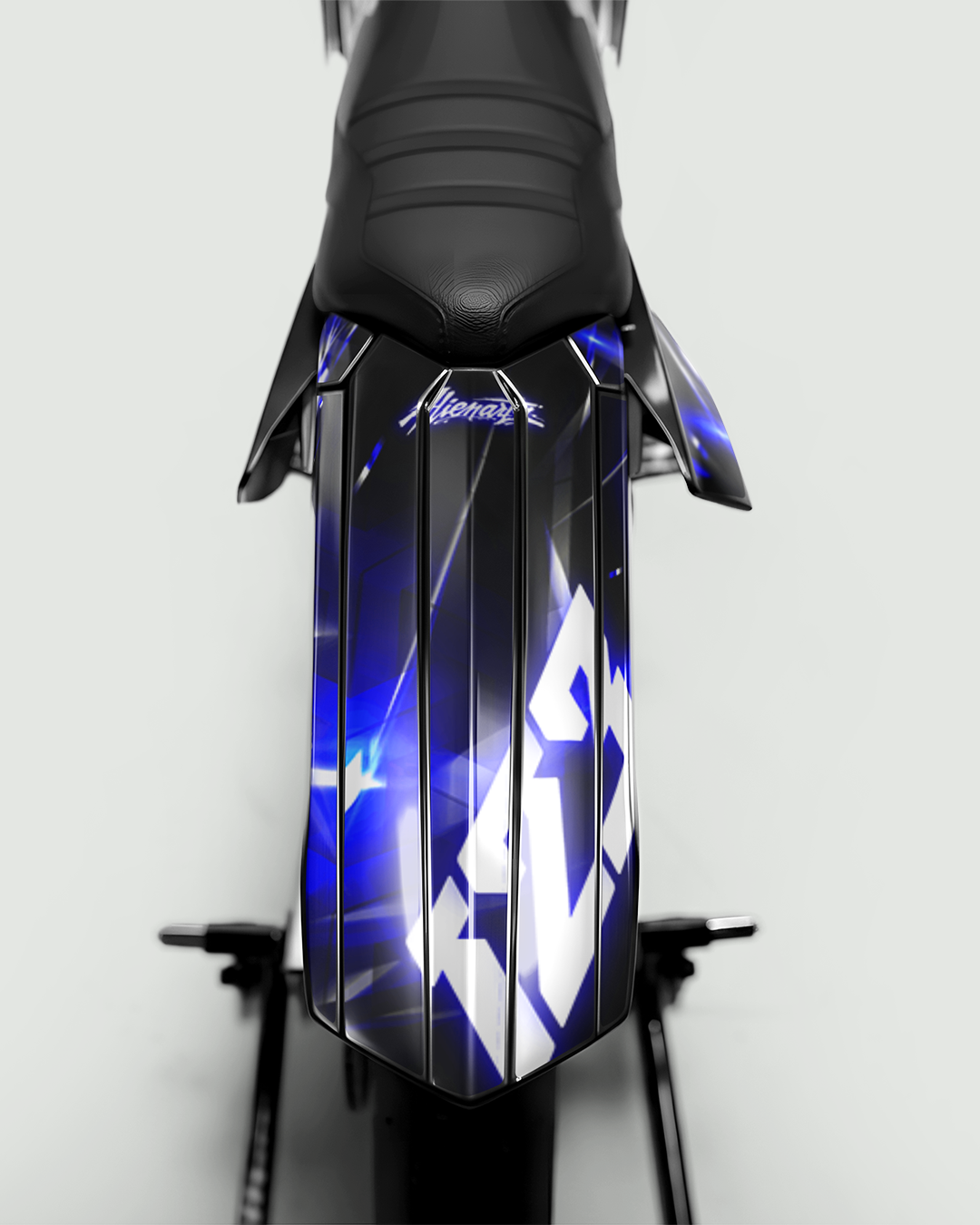 PLASMA - Kit deco RIEJU 50cc - Bleu — vue de dos