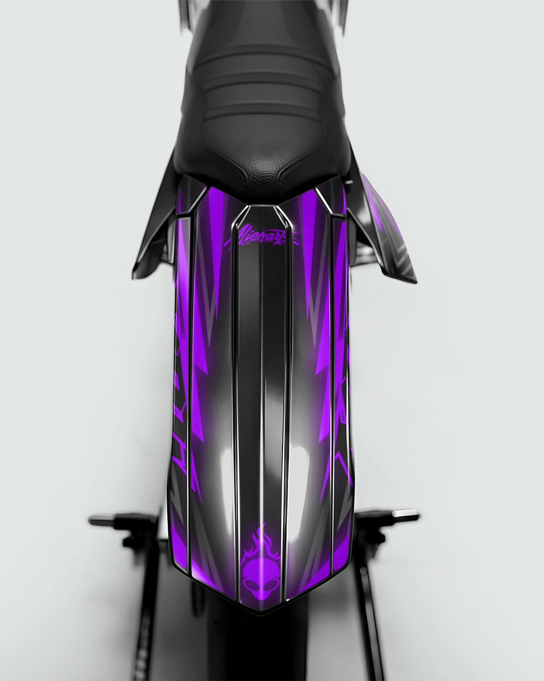 RAZOR - Kit deco RIEJU 50cc - Violet — vue de dos