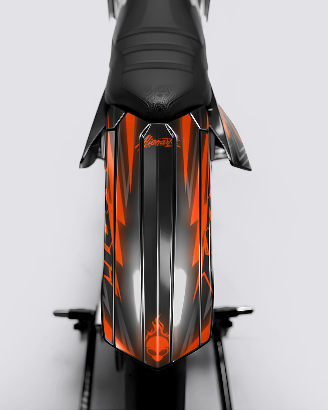 RAZOR - Kit deco RIEJU 50cc - Orange — vue de dos