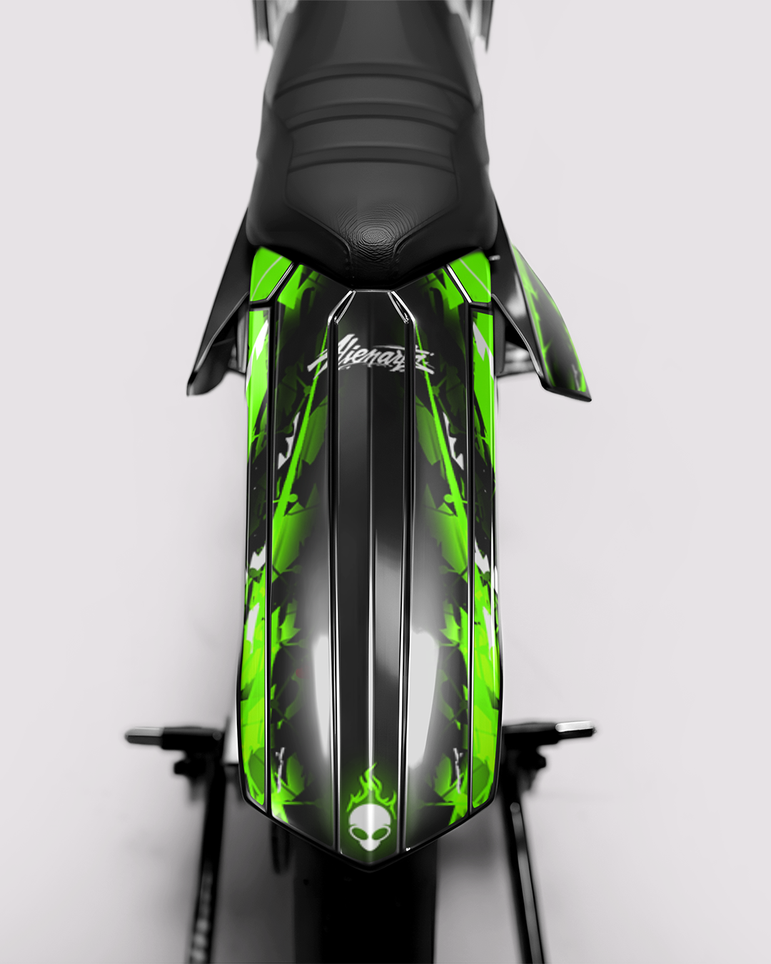 ROGUE - Kit deco RIEJU 50cc - Vert — vue de dos