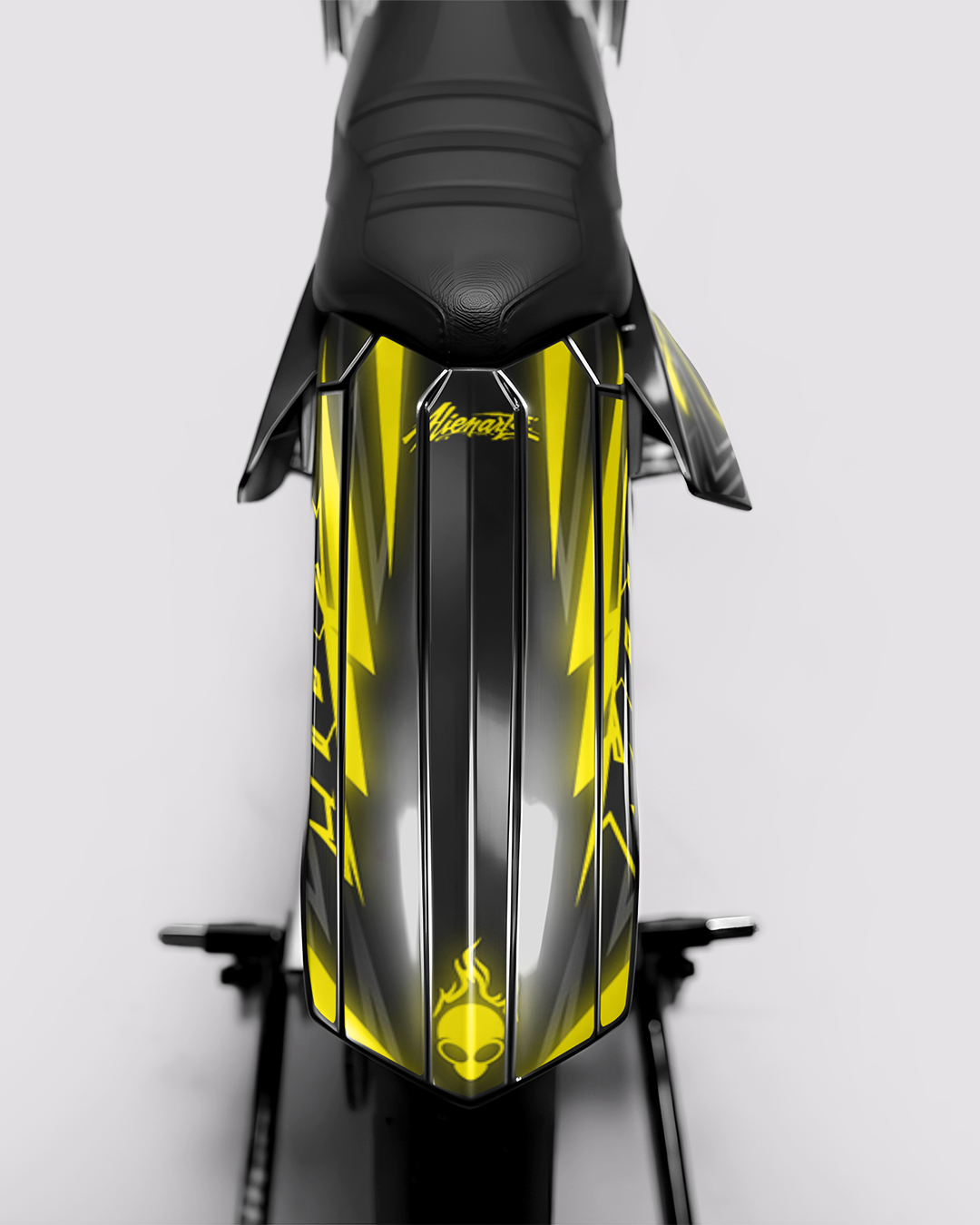 RAZOR - Kit deco RIEJU 50cc - Jaune — vue de dos