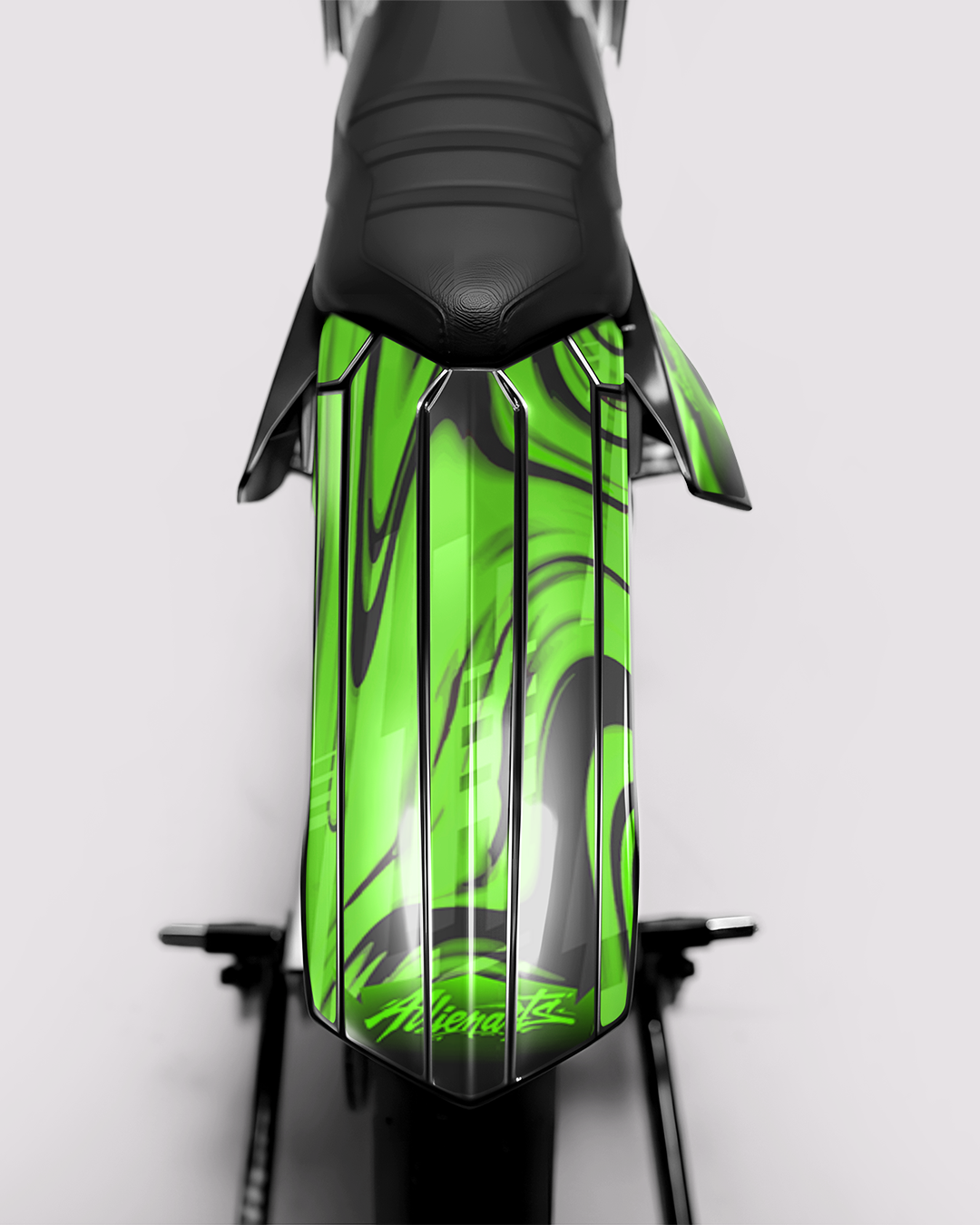 VORTEX - Kit deco RIEJU 50cc - Vert — vue de dos