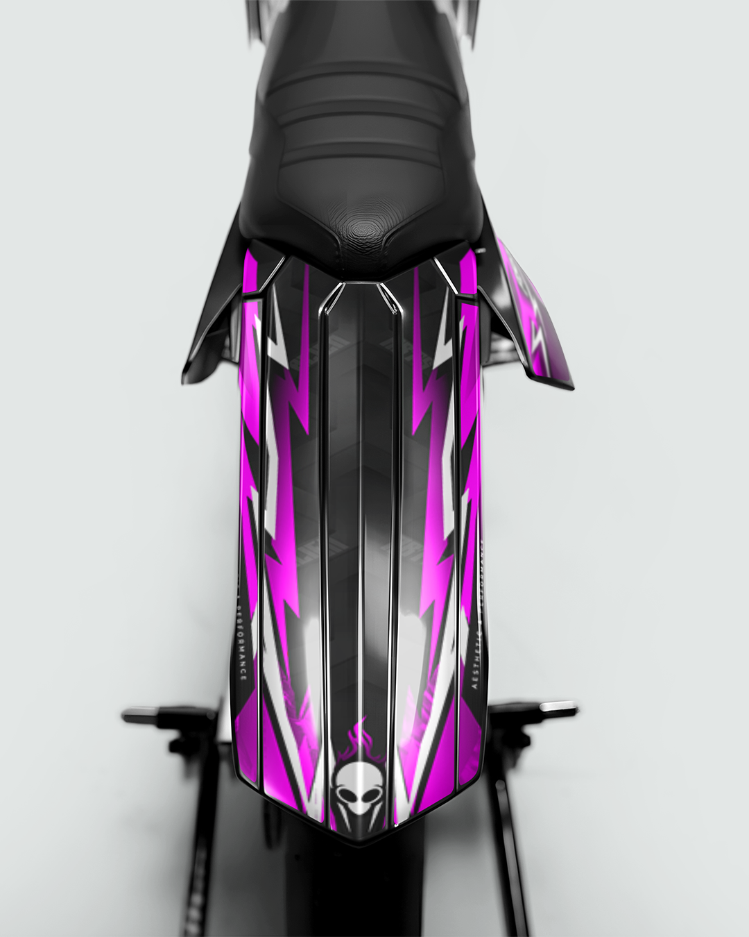 RAMPAGE - Kit deco RIEJU 50cc - Rose — vue de dos