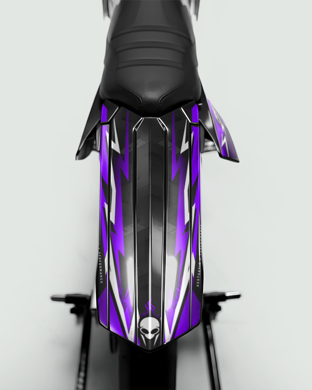 RAMPAGE - Kit deco RIEJU 50cc - Violet — vue de dos