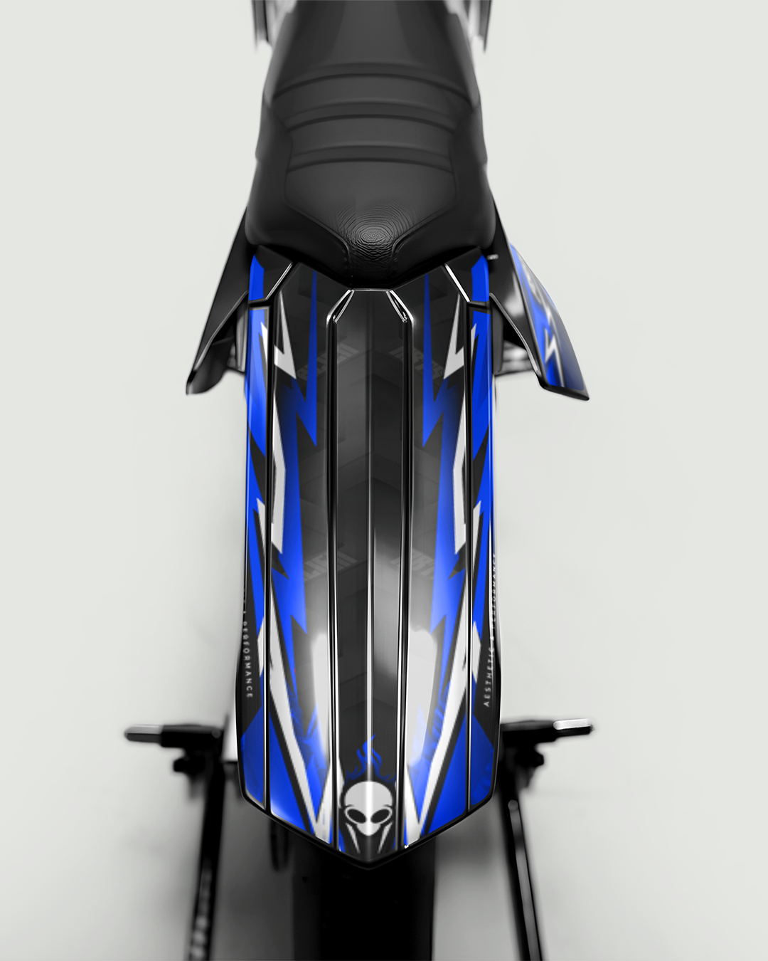 RAMPAGE - Kit deco RIEJU 50cc - Bleu — vue de dos
