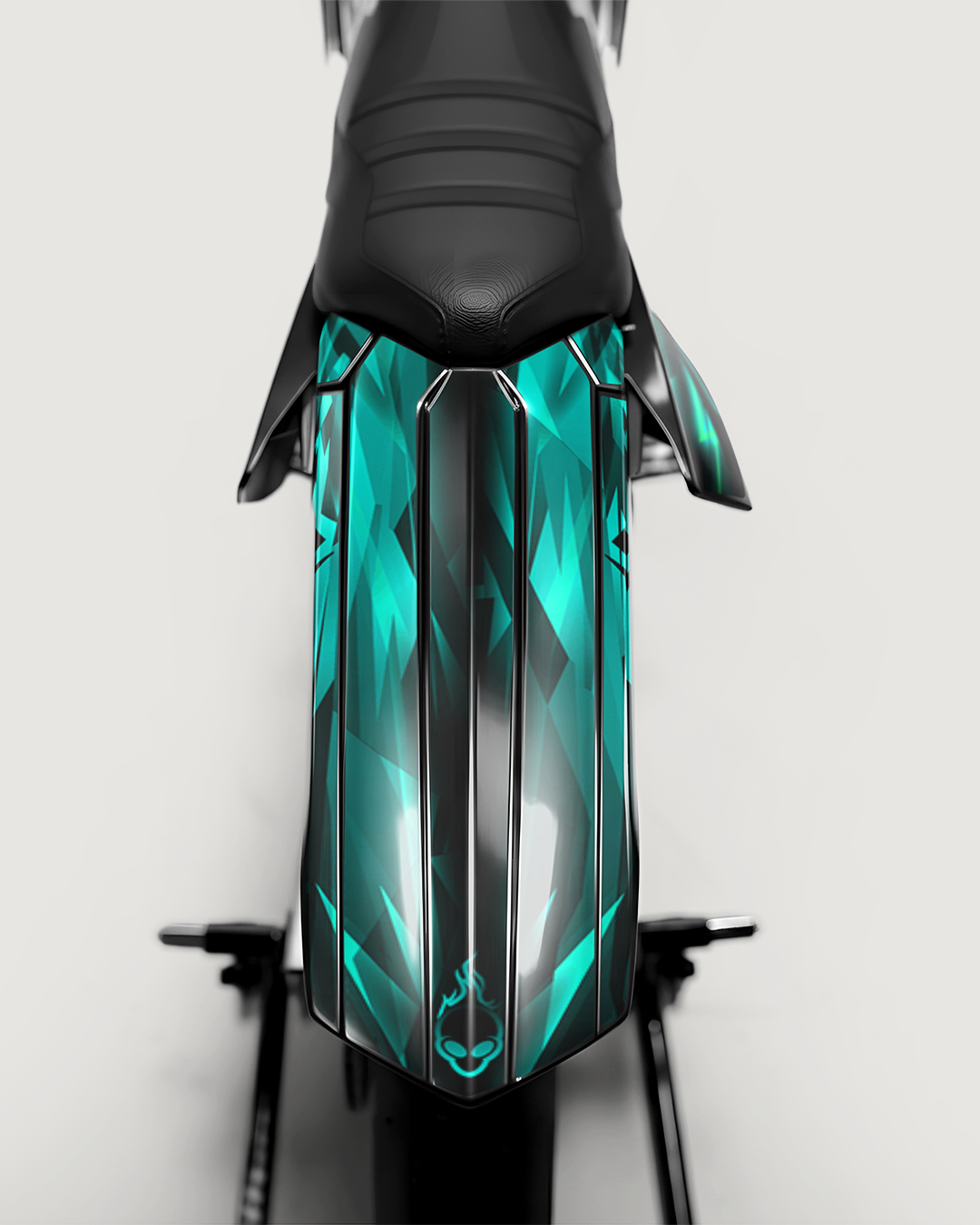 RUSH - Kit deco RIEJU 50cc - Turquoise — vue de dos