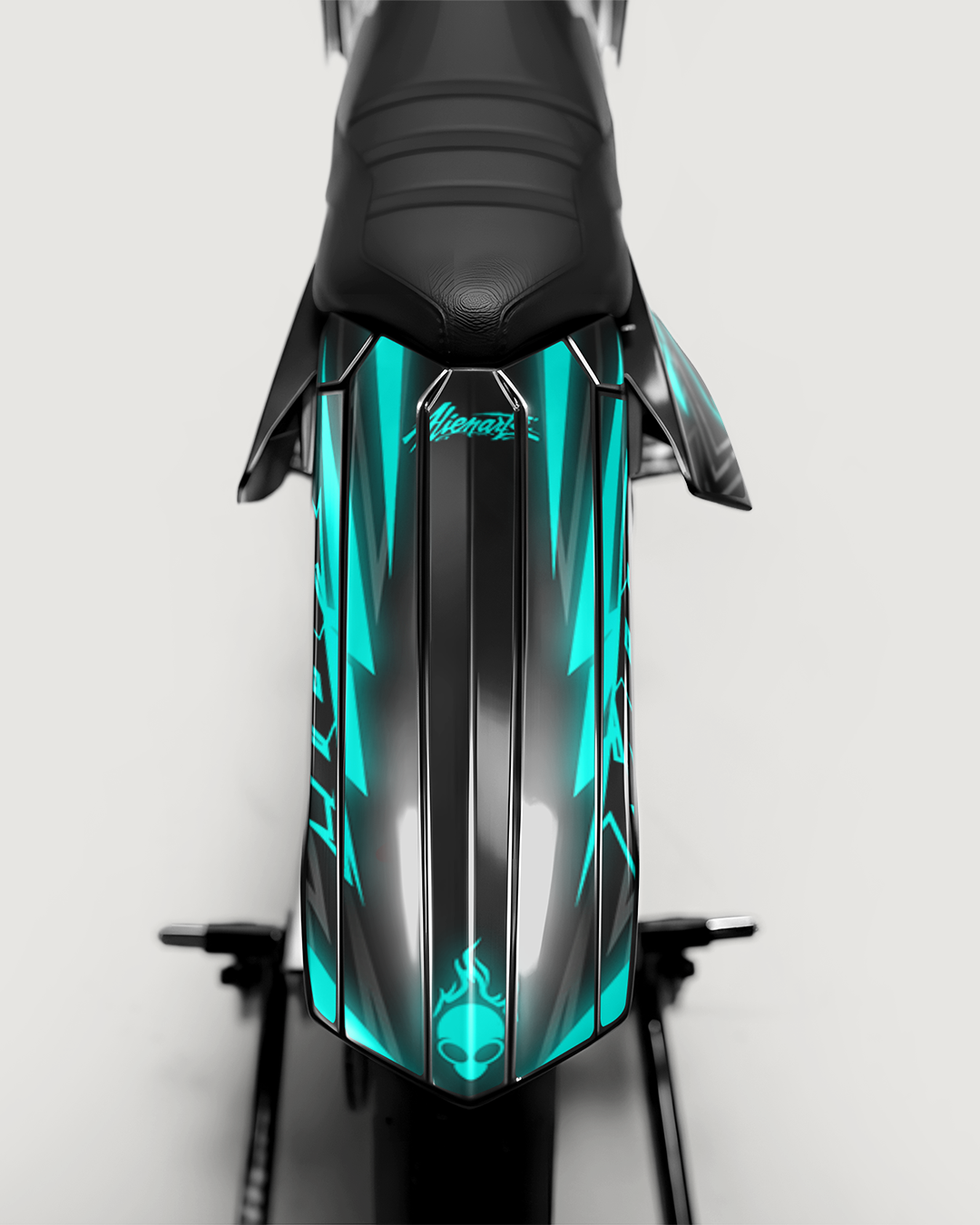 RAZOR - Kit deco RIEJU 50cc - Turquoise — vue de dos