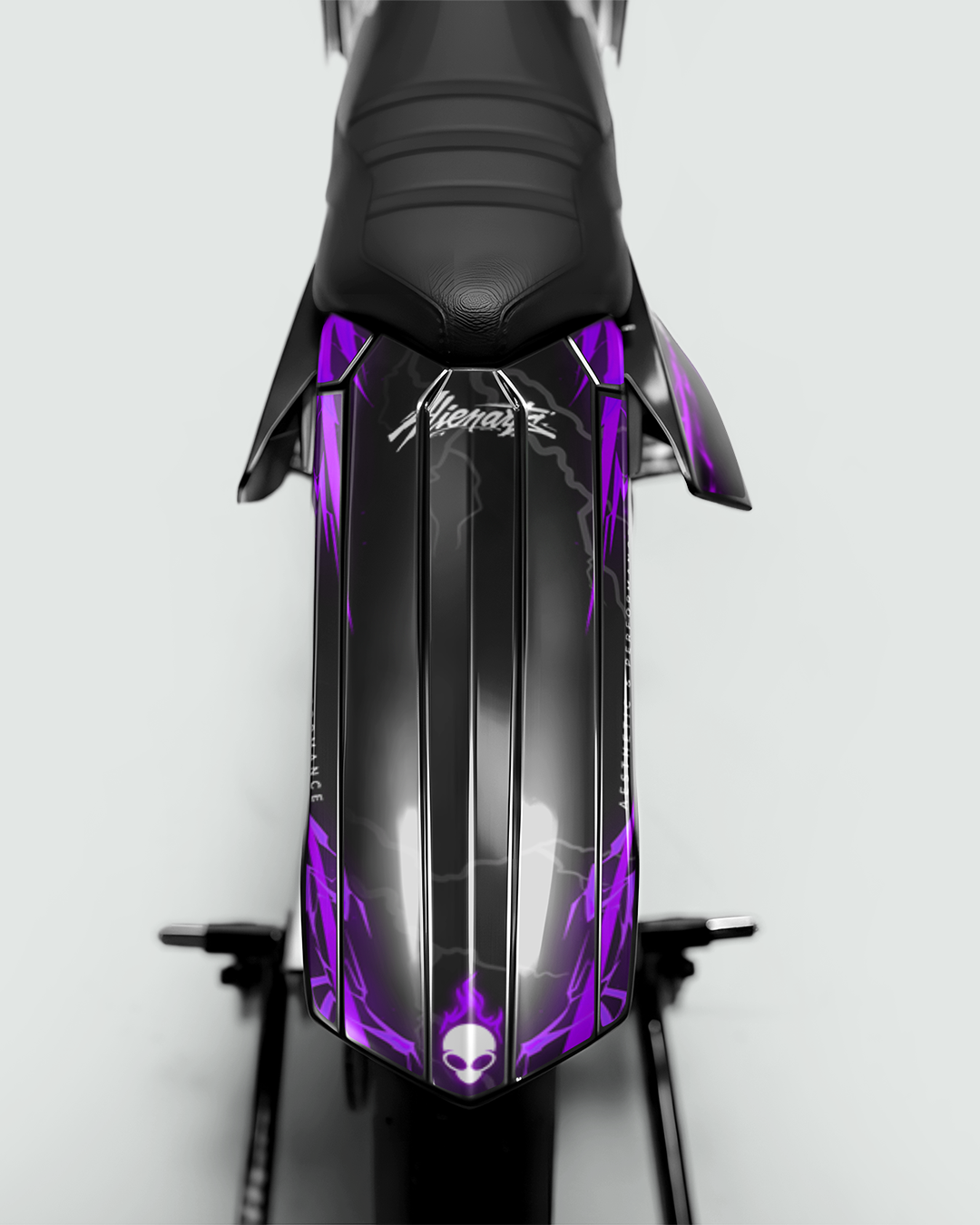 STORMX - Kit deco RIEJU 50cc - Violet — vue de dos