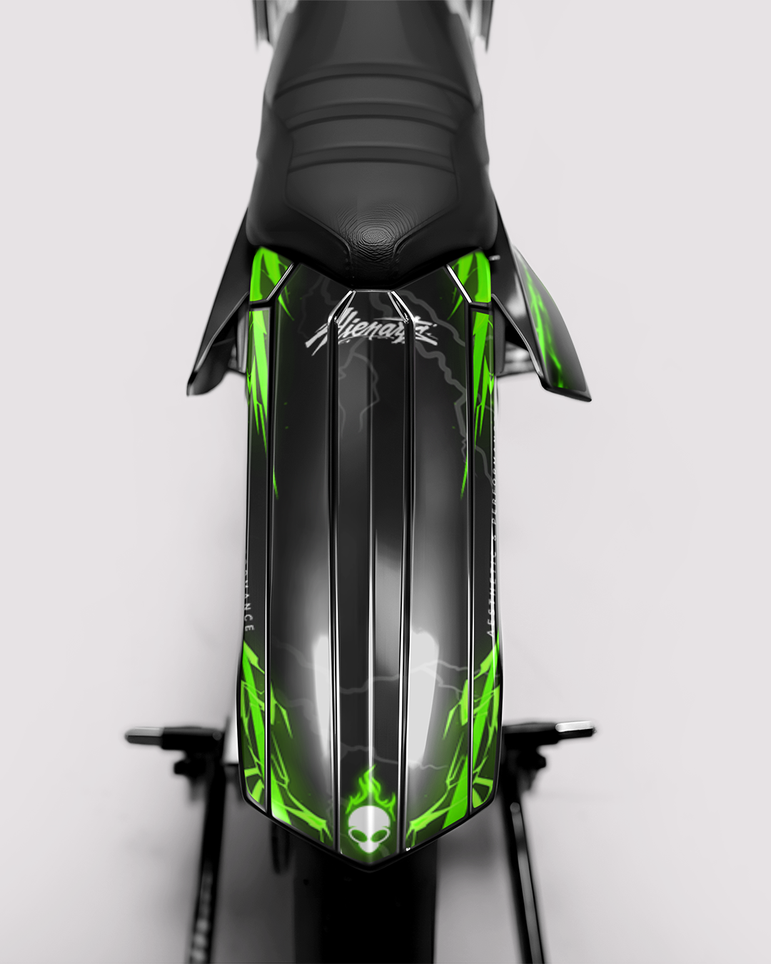 STORMX - Kit deco RIEJU 50cc - Vert — vue de dos