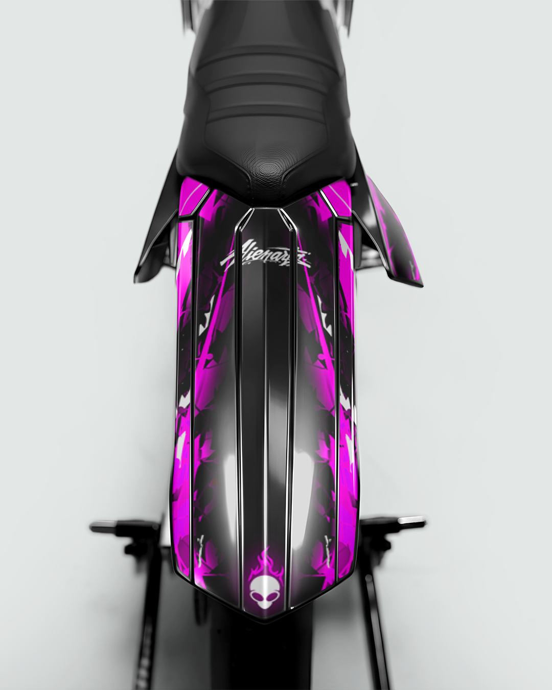 ROGUE - Kit deco RIEJU 50cc - Rose — vue de dos