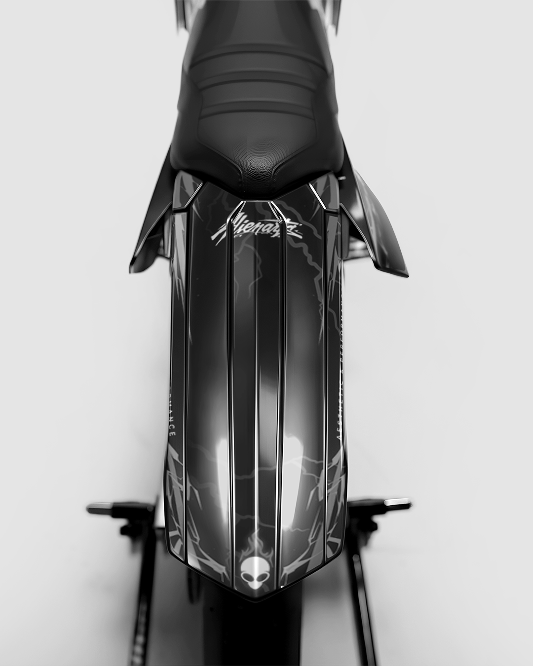 STORMX - Kit deco RIEJU 50cc - Blanc — vue de dos