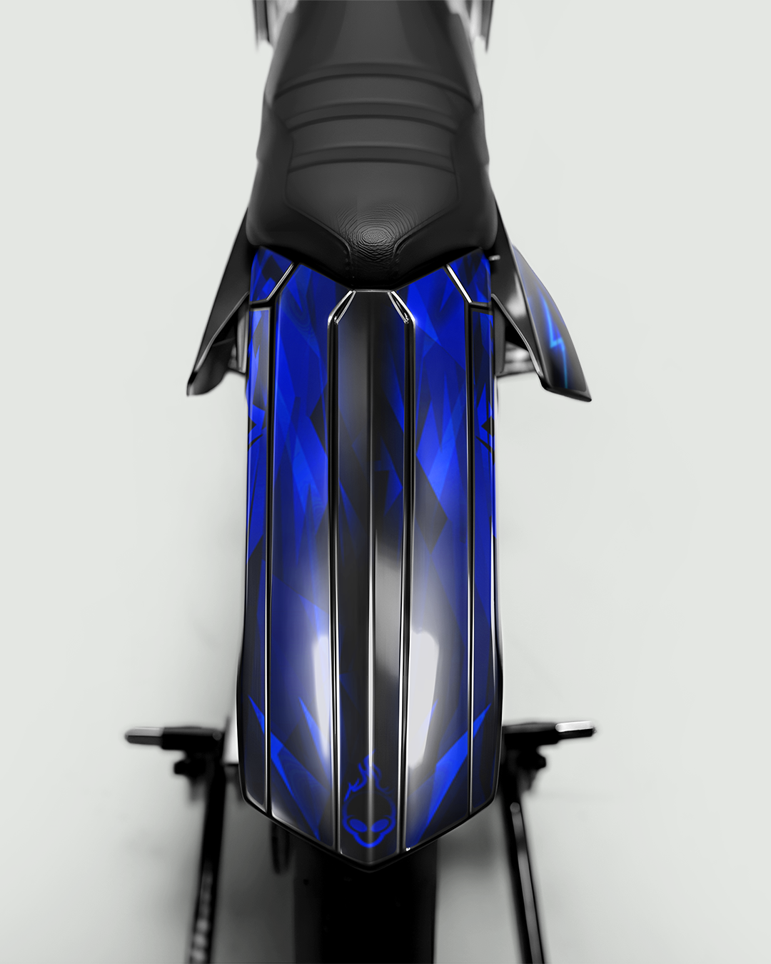 RUSH - Kit deco RIEJU 50cc - Bleu — vue de dos