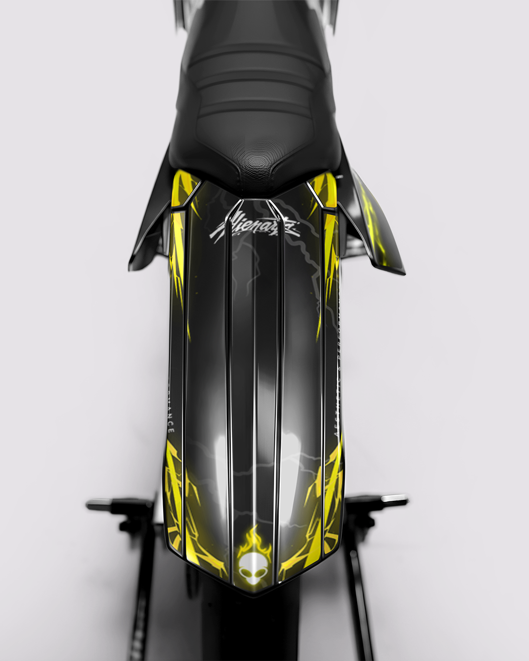 STORMX - Kit deco RIEJU 50cc - Jaune — vue de dos
