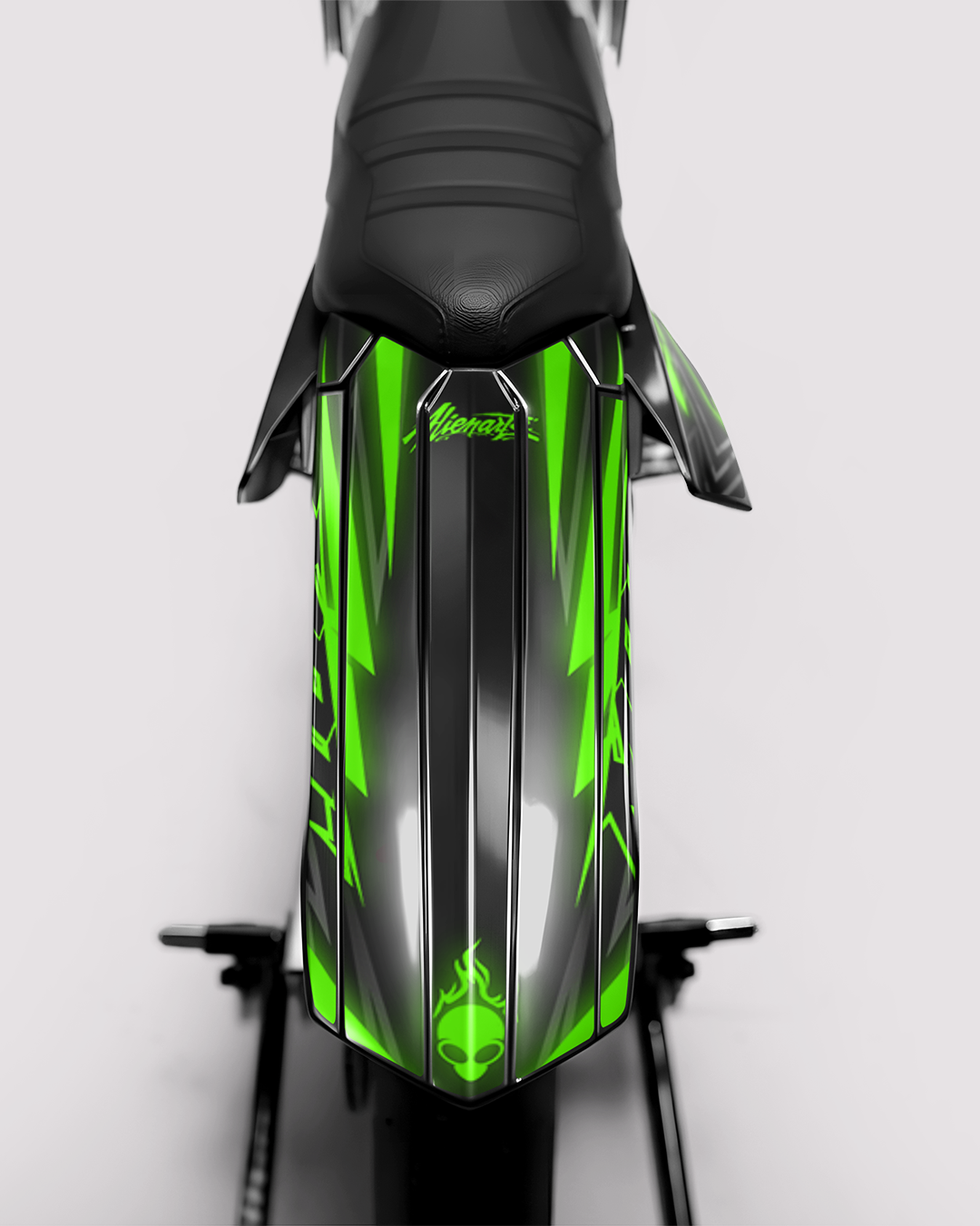 RAZOR - Kit deco RIEJU 50cc - Vert — vue de dos