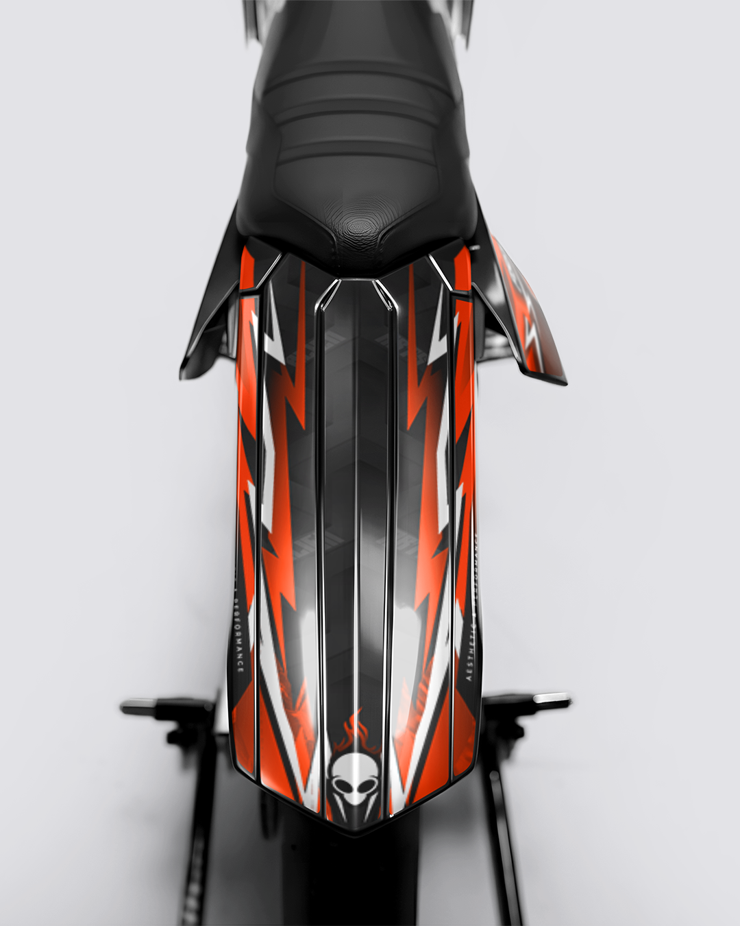 RAMPAGE - Kit deco RIEJU 50cc - Orange — vue de dos