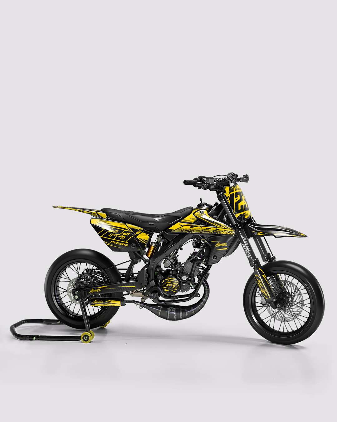 REAPER - Kit deco RIEJU 50cc - Jaune — vue de côté
