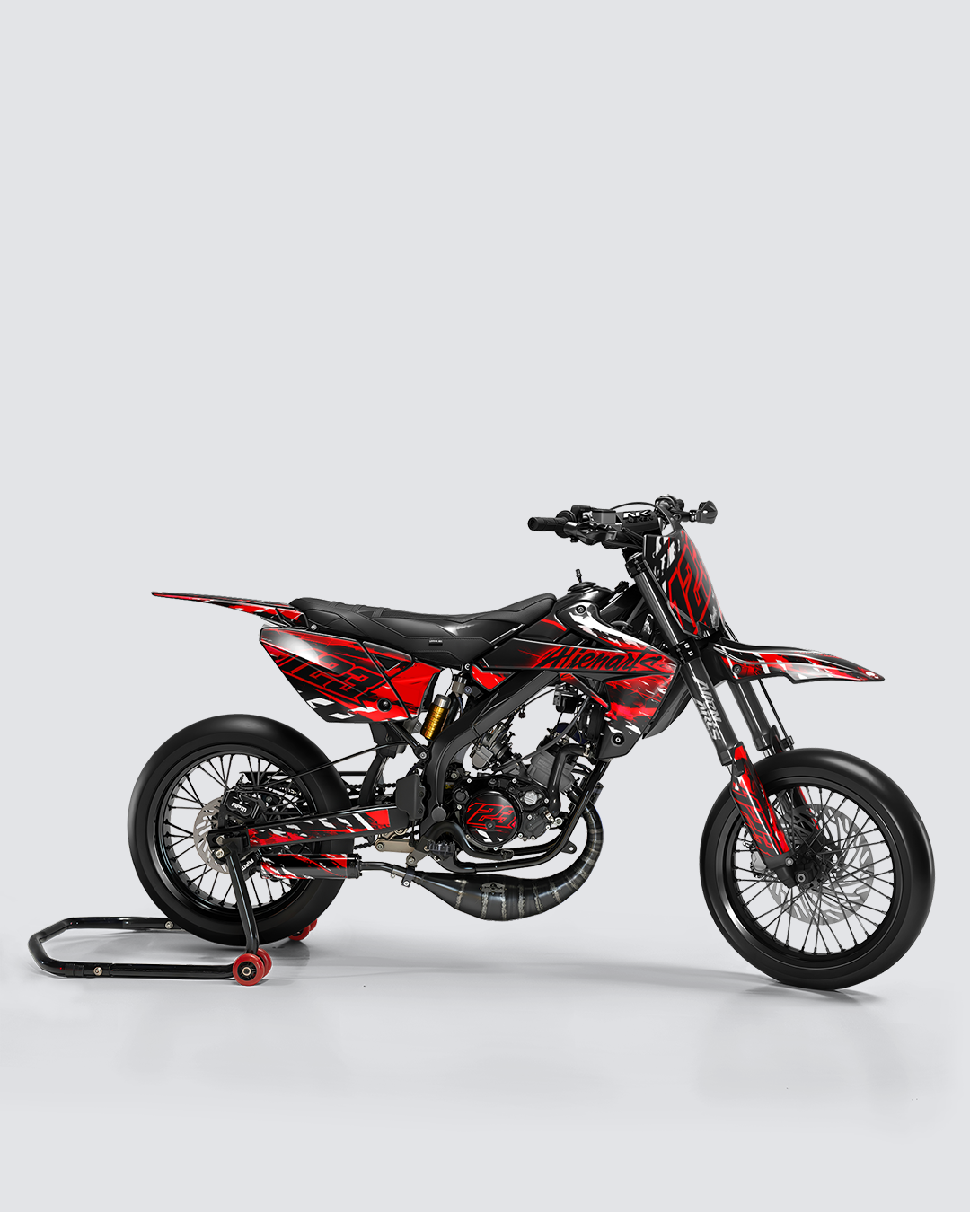 ROGUE - Kit deco RIEJU 50cc - Rouge — vue de côté