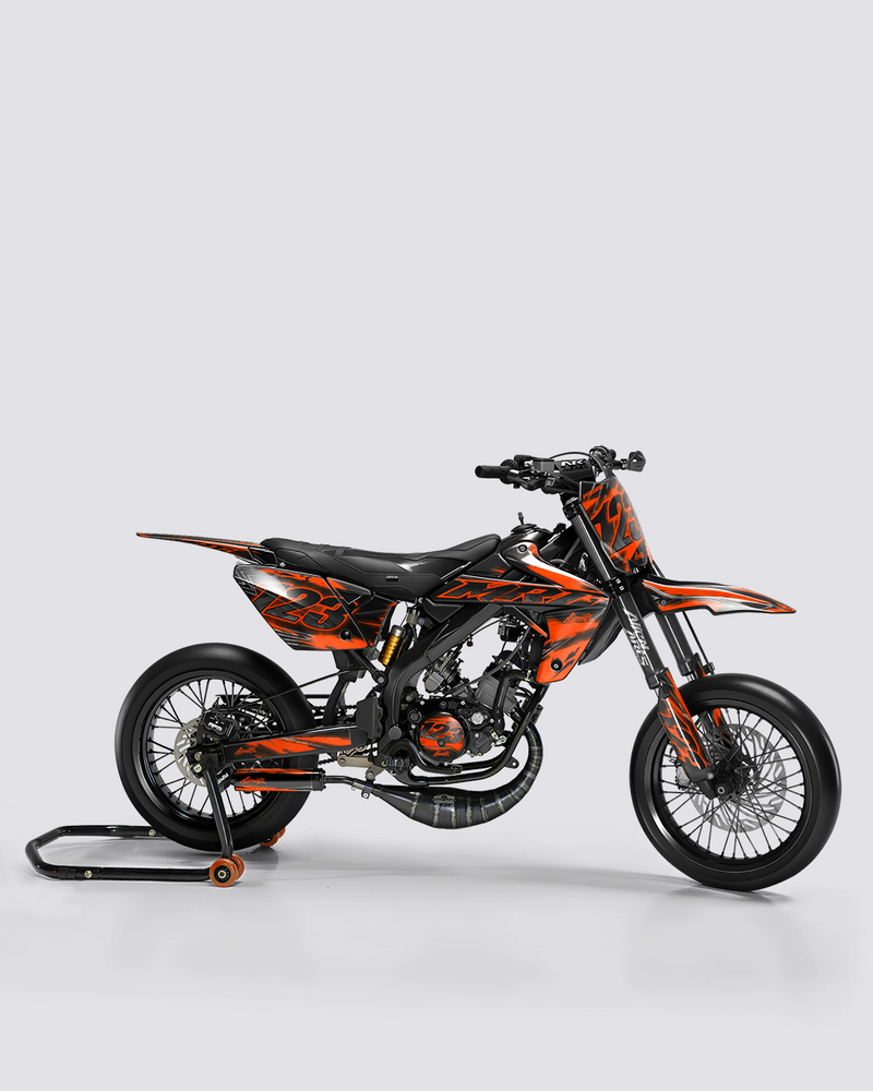 RAZOR - Kit deco RIEJU 50cc - Orange — vue de côté