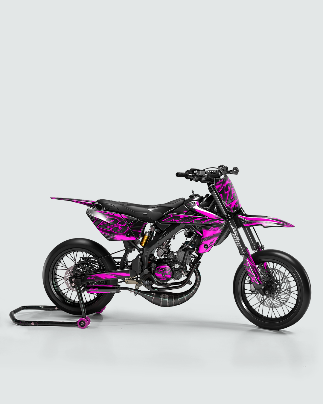 RAZOR - Kit deco RIEJU 50cc - Rose — vue de côté
