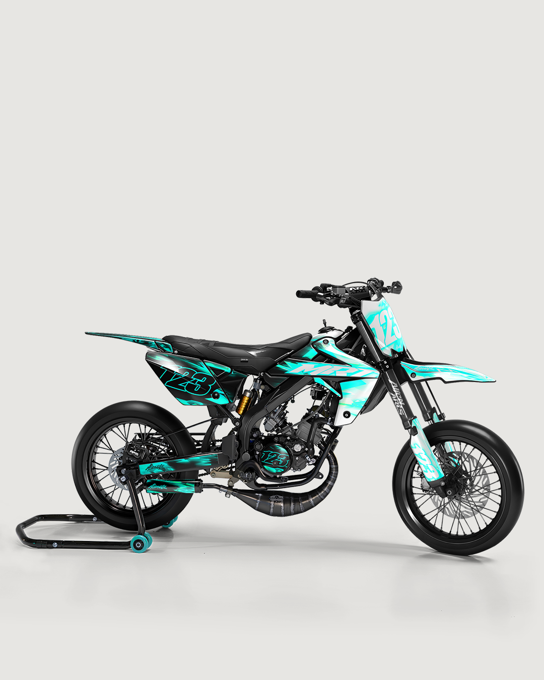 RUSH - Kit deco RIEJU 50cc - Turquoise — vue de côté