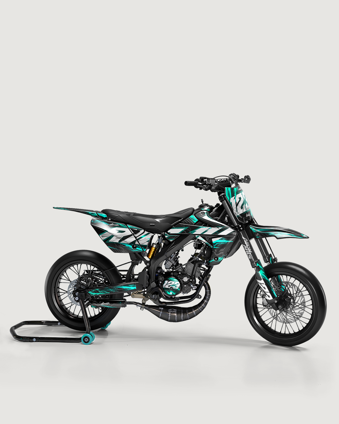STORMX - Kit deco RIEJU 50cc - Turquoise — vue de côté