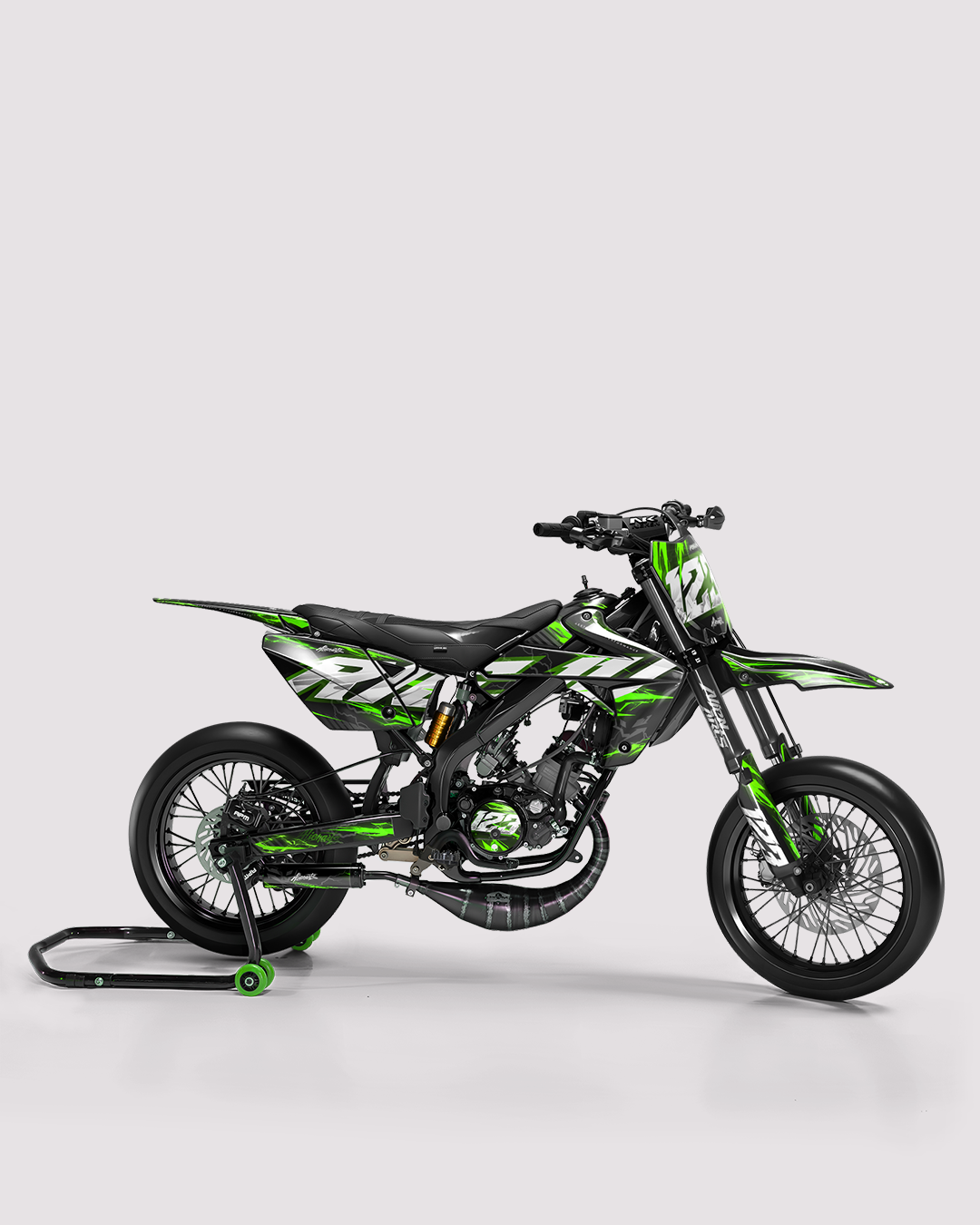 STORMX - Kit deco RIEJU 50cc - Vert — vue de côté