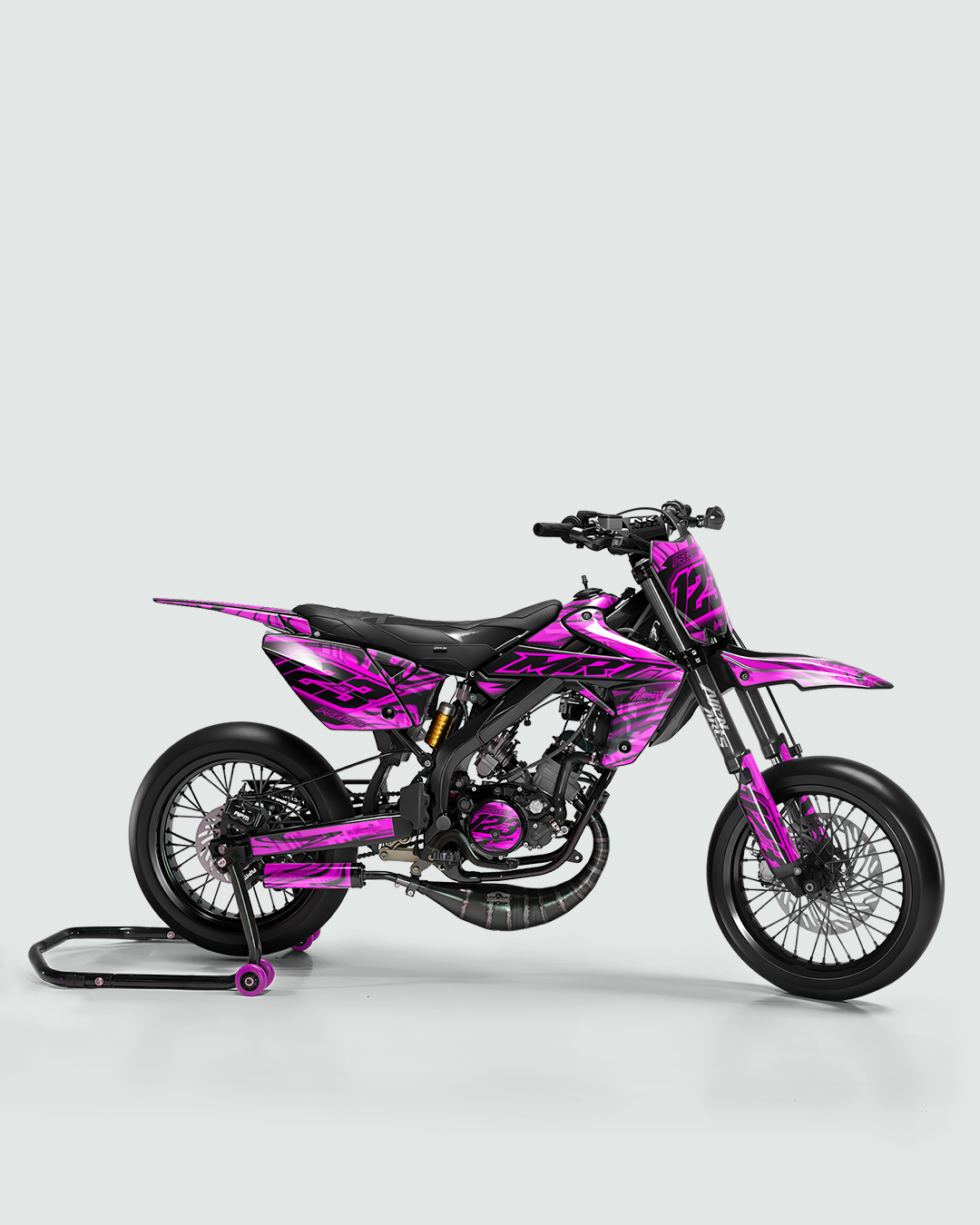 VORTEX - Kit deco RIEJU 50cc - Rose — vue de côté