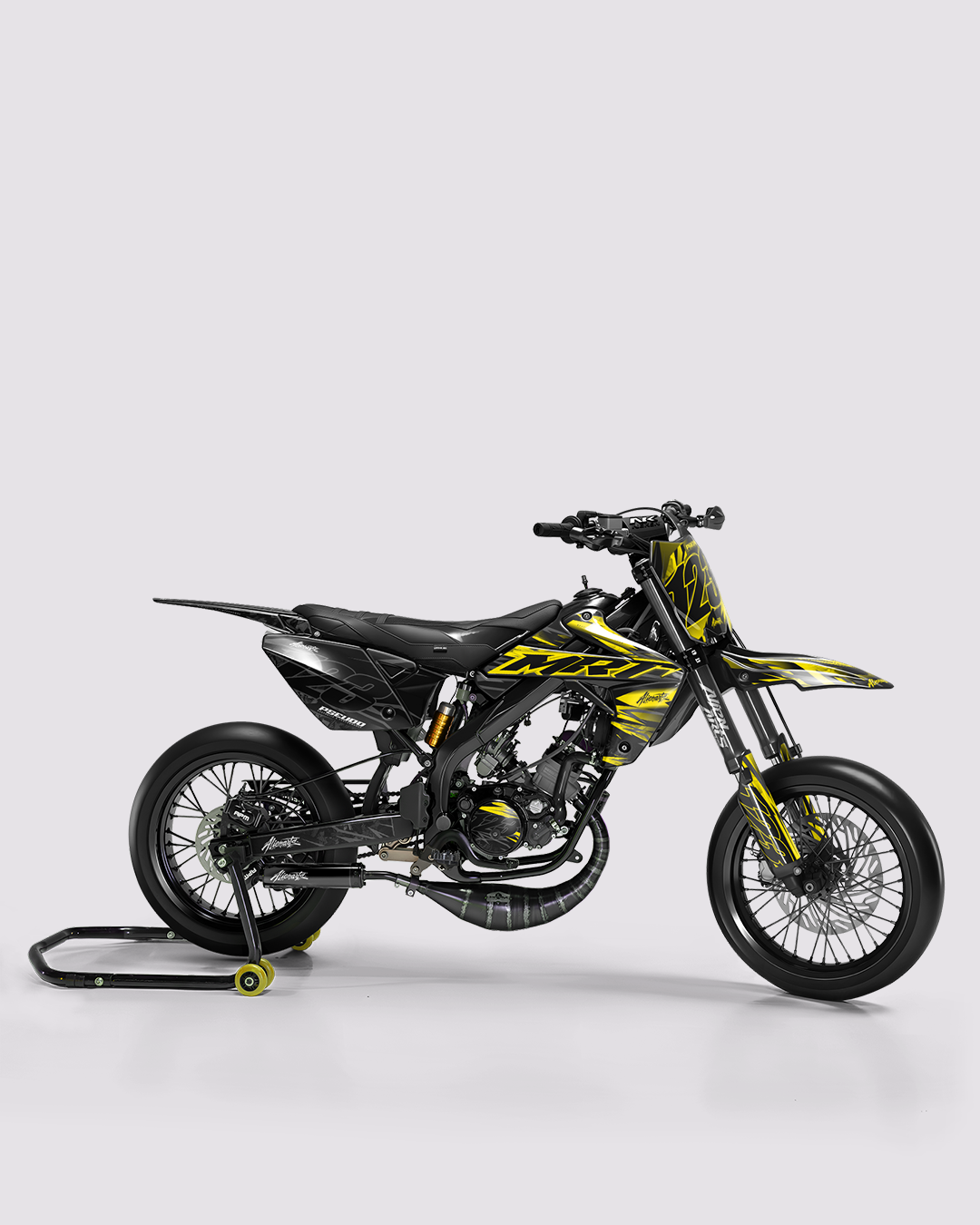 NEMESIS - Kit deco RIEJU 50cc - Jaune — vue de côté