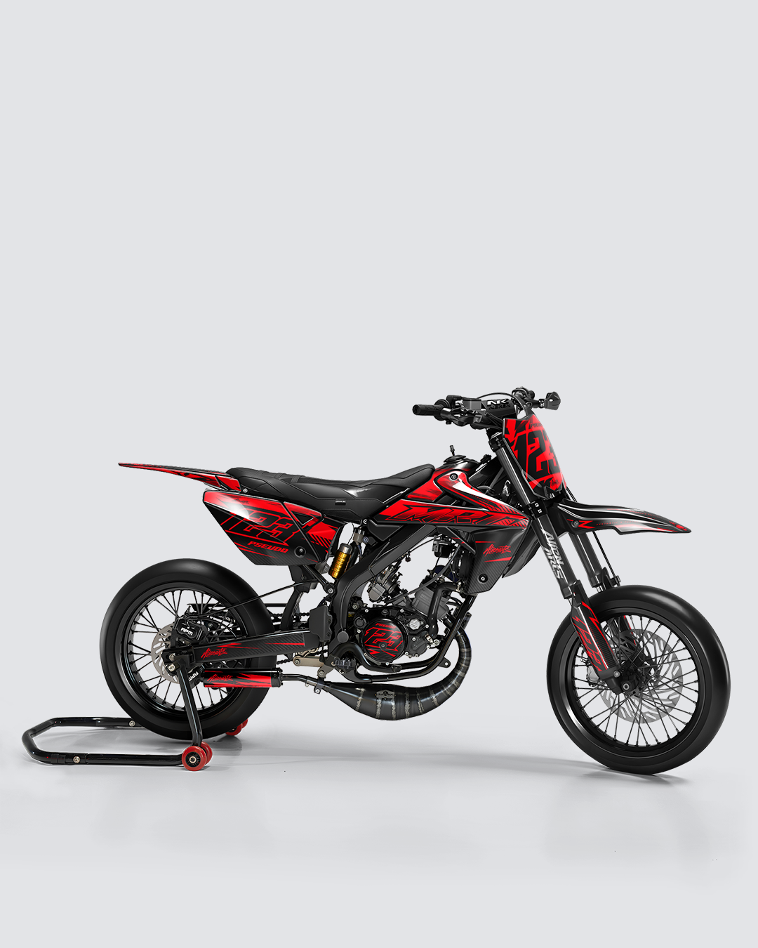 REAPER - Kit deco RIEJU 50cc - Rouge — vue de côté