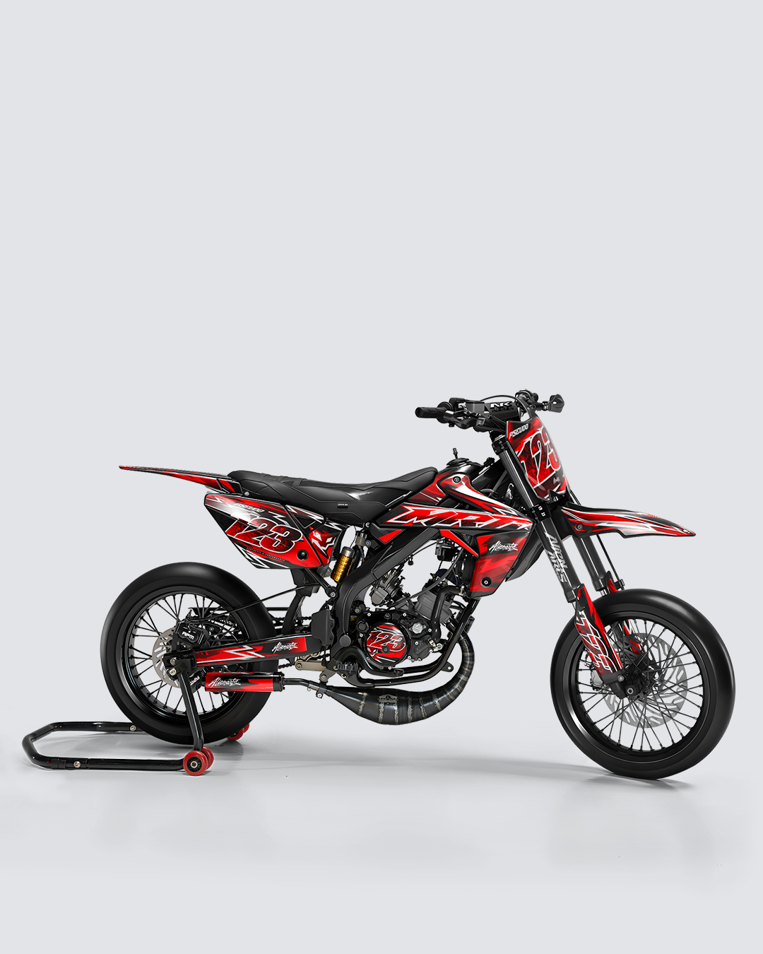 RAMPAGE - Kit deco RIEJU 50cc - Rouge — vue de côté
