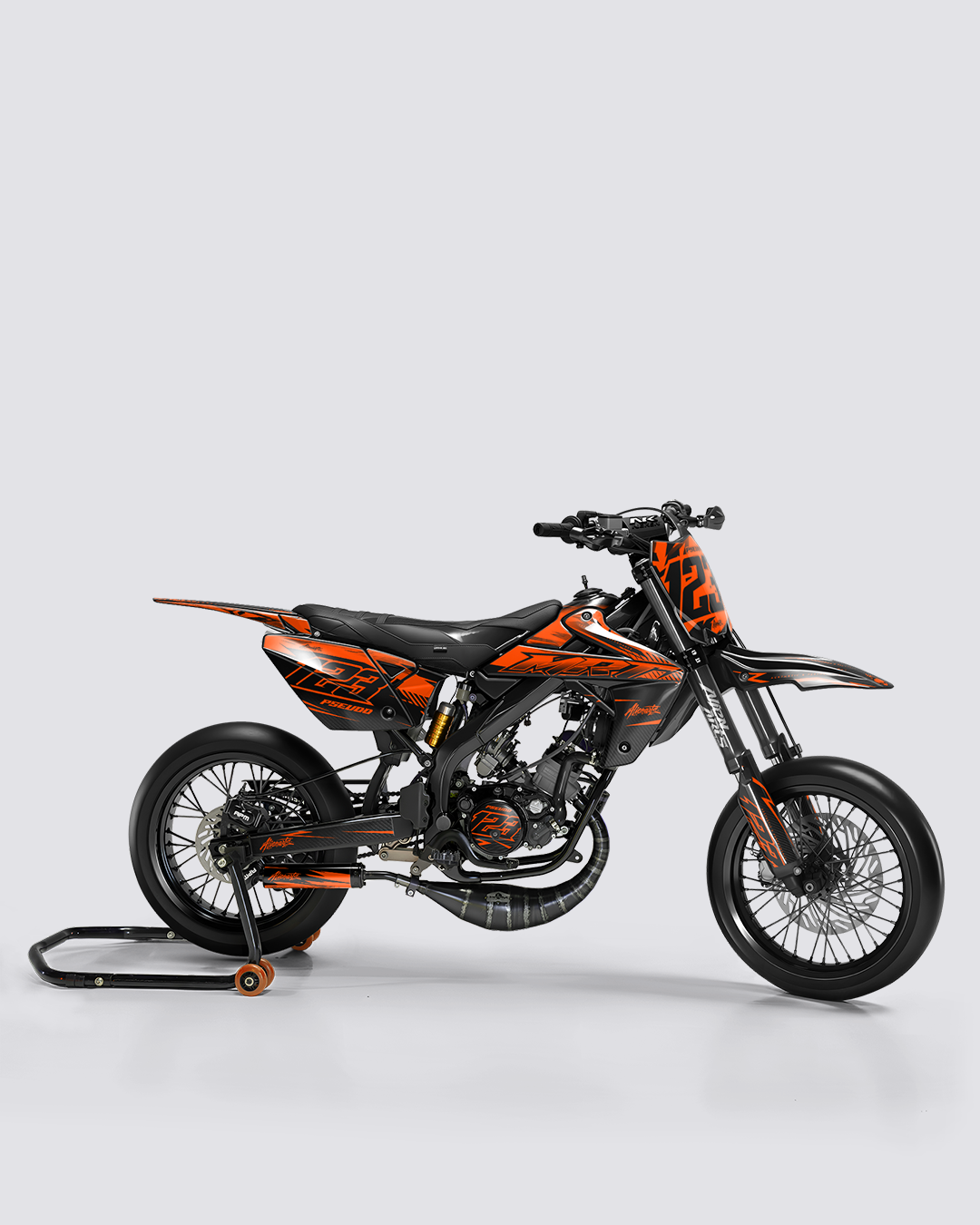 REAPER - Kit deco RIEJU 50cc - Orange — vue de côté