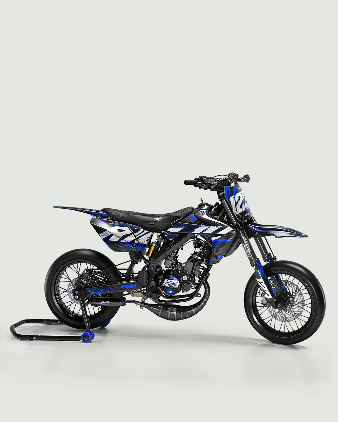 STORMX - Kit deco RIEJU 50cc - Bleu — vue de côté