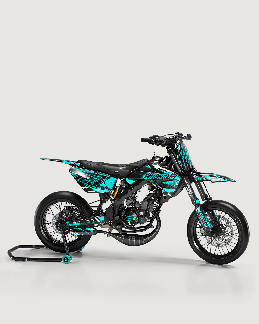 ROGUE - Kit deco RIEJU 50cc - Turquoise — vue de côté