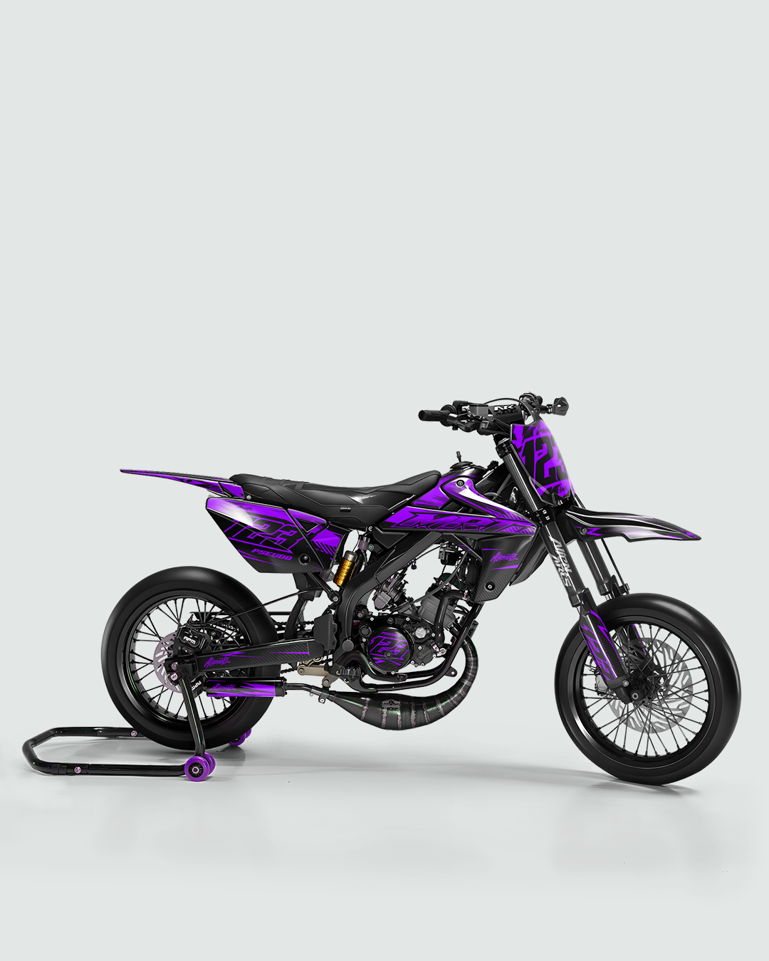 REAPER - Kit deco RIEJU 50cc - Violet — vue de côté