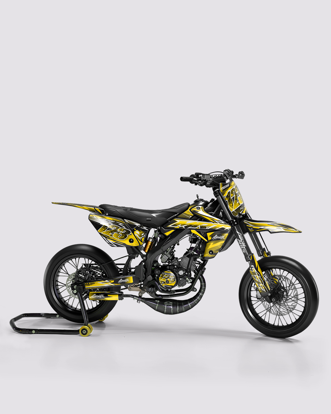 RAMPAGE - Kit deco RIEJU 50cc - Jaune — vue de côté