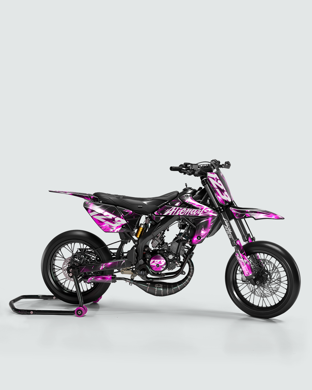 PLASMA - Kit deco RIEJU 50cc - Rose — vue de côté