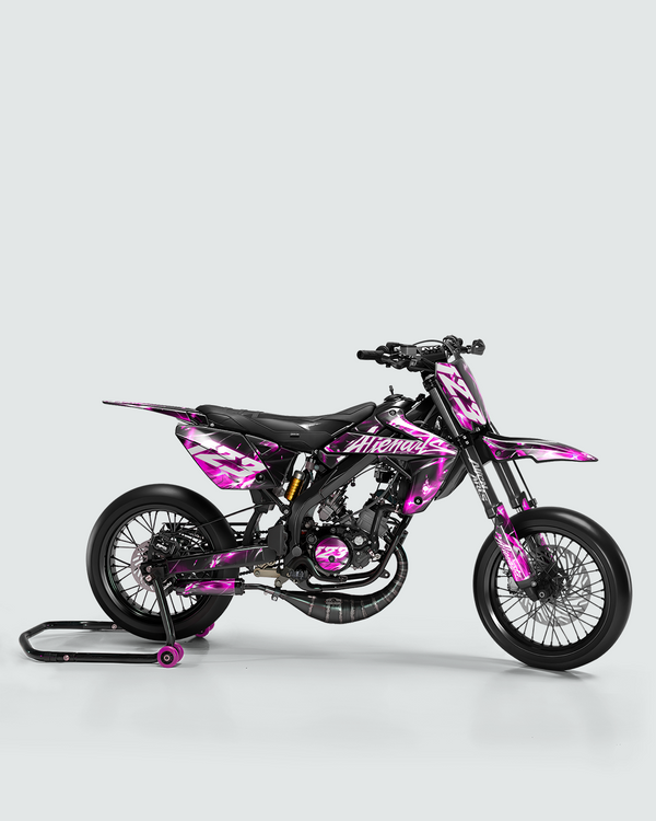 PLASMA - Kit deco RIEJU 50cc - Rose — vue de côté