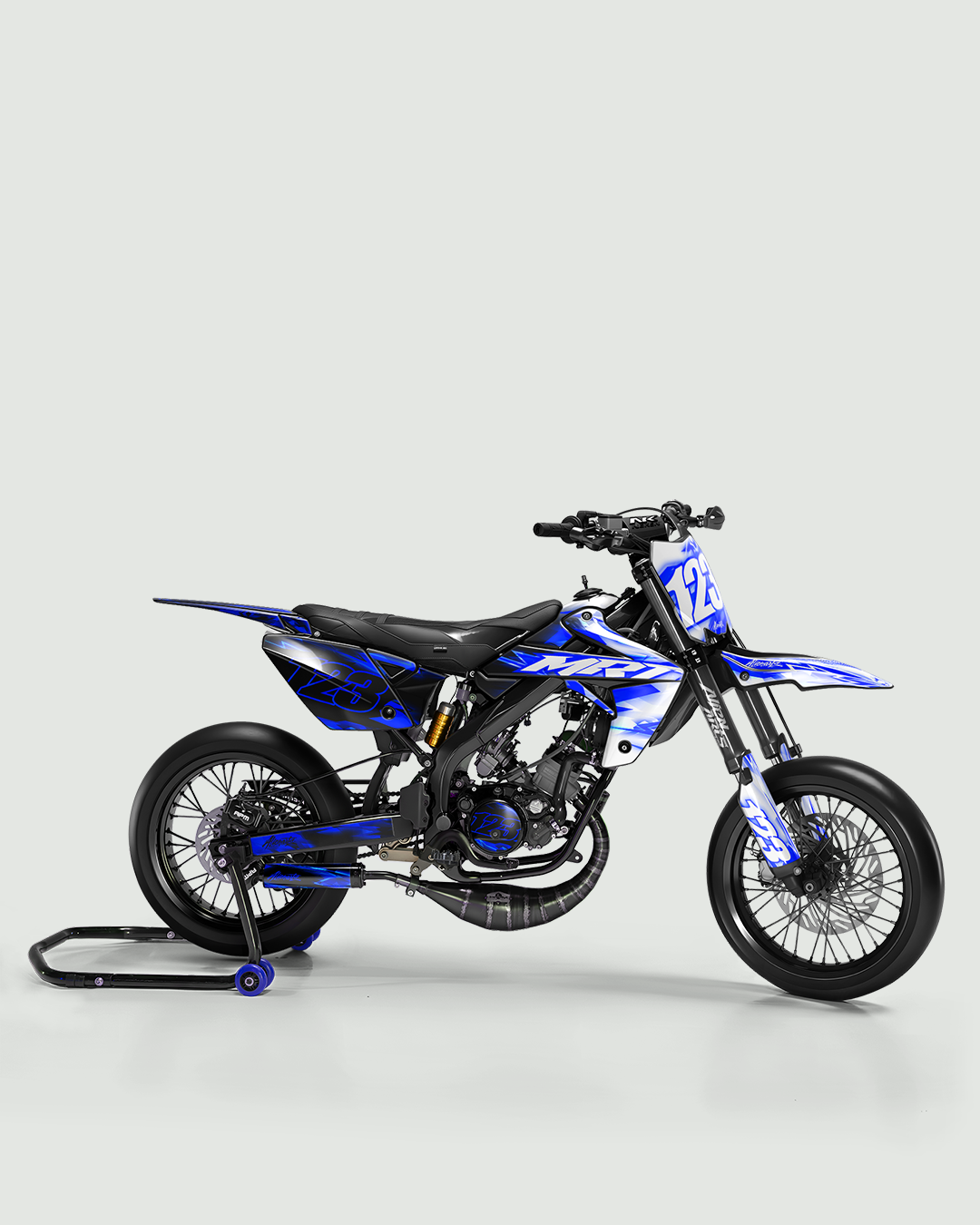 RUSH - Kit deco RIEJU 50cc - Bleu — vue de côté