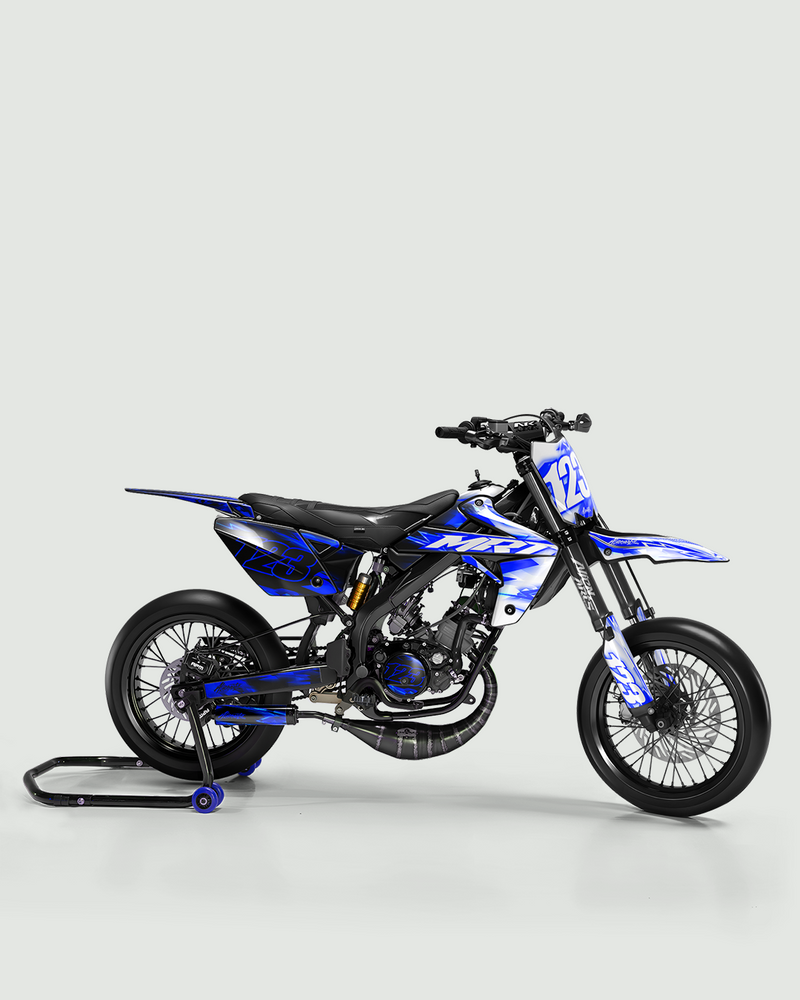RUSH - Kit deco RIEJU 50cc - Bleu — vue de côté