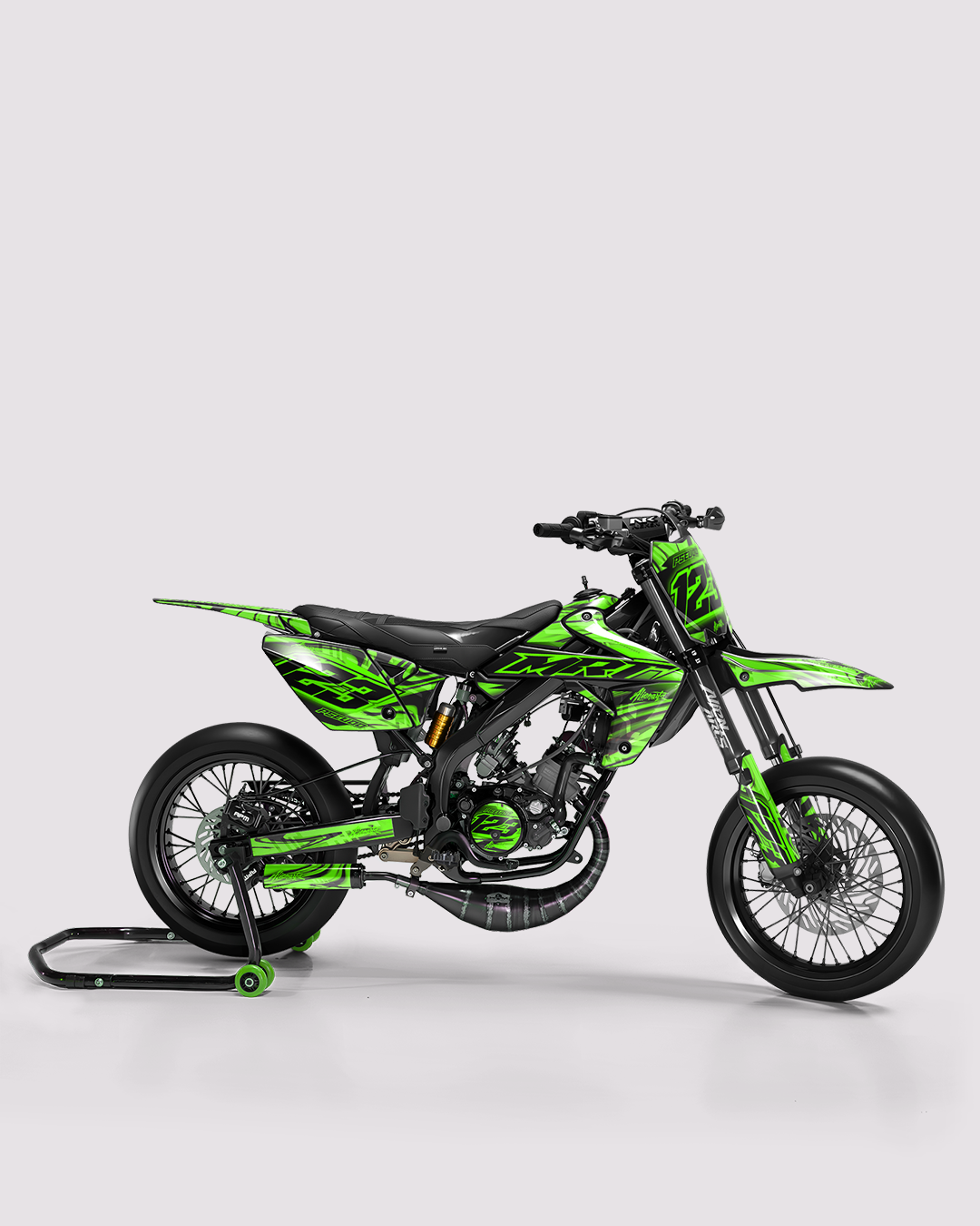 VORTEX - Kit deco RIEJU 50cc - Vert — vue de côté