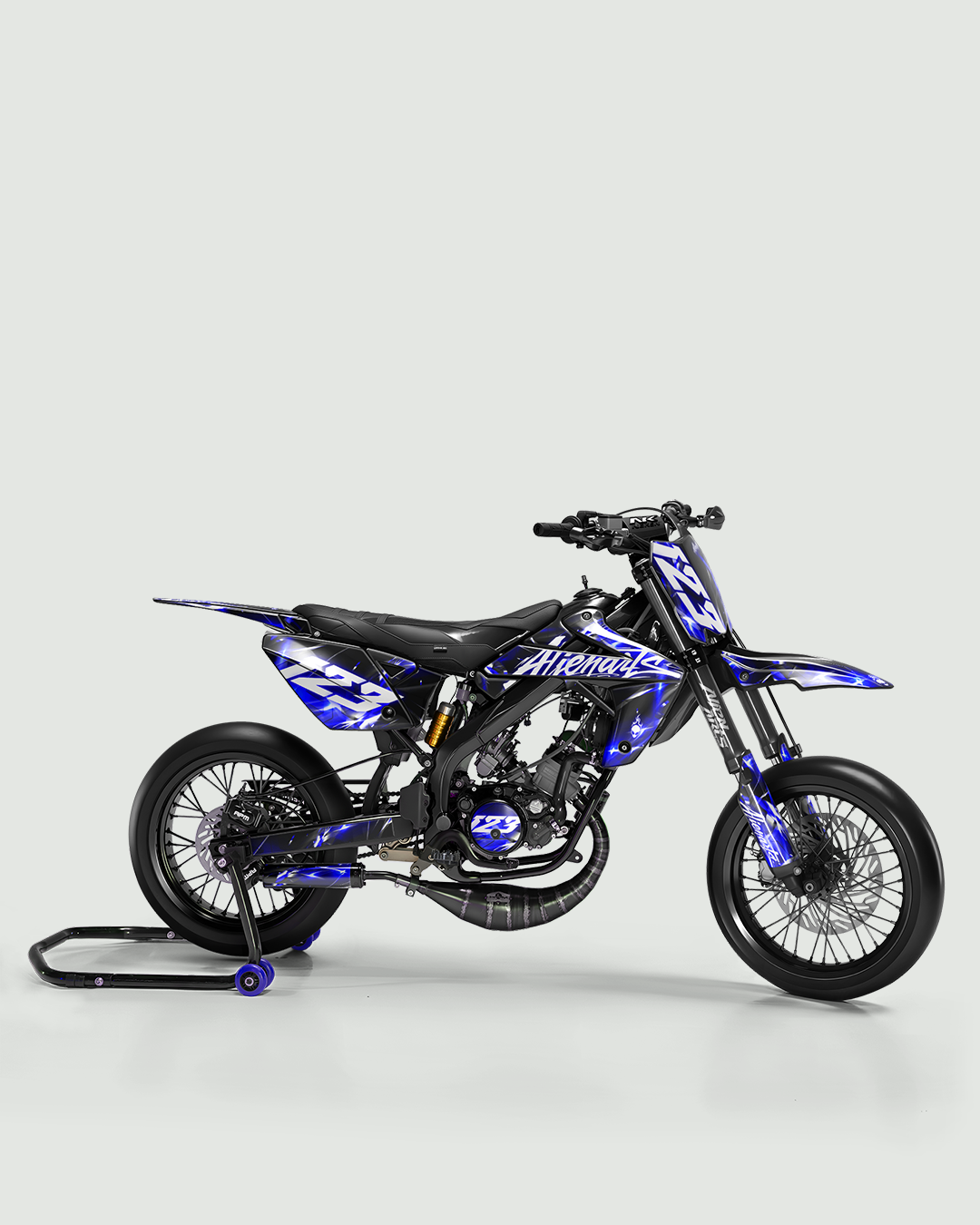 PLASMA - Kit deco RIEJU 50cc - Bleu — vue de côté