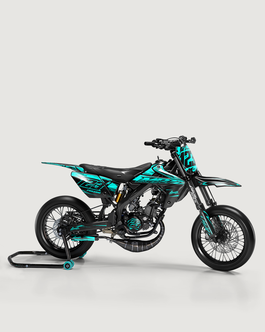 REAPER - Kit deco RIEJU 50cc - Turquoise — vue de côté