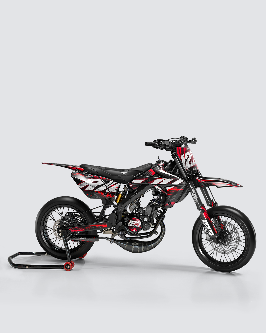 STORMX - Kit deco RIEJU 50cc - Rouge — vue de côté