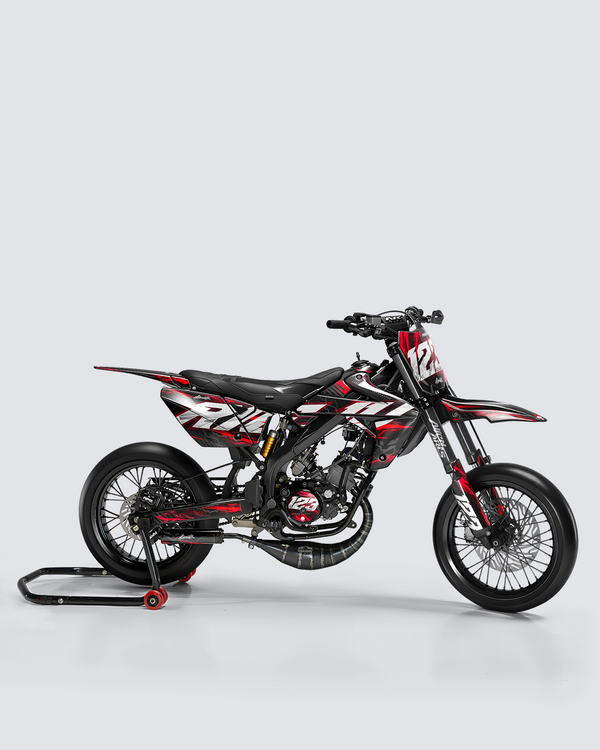 STORMX - Kit deco RIEJU 50cc - Rouge — vue de côté