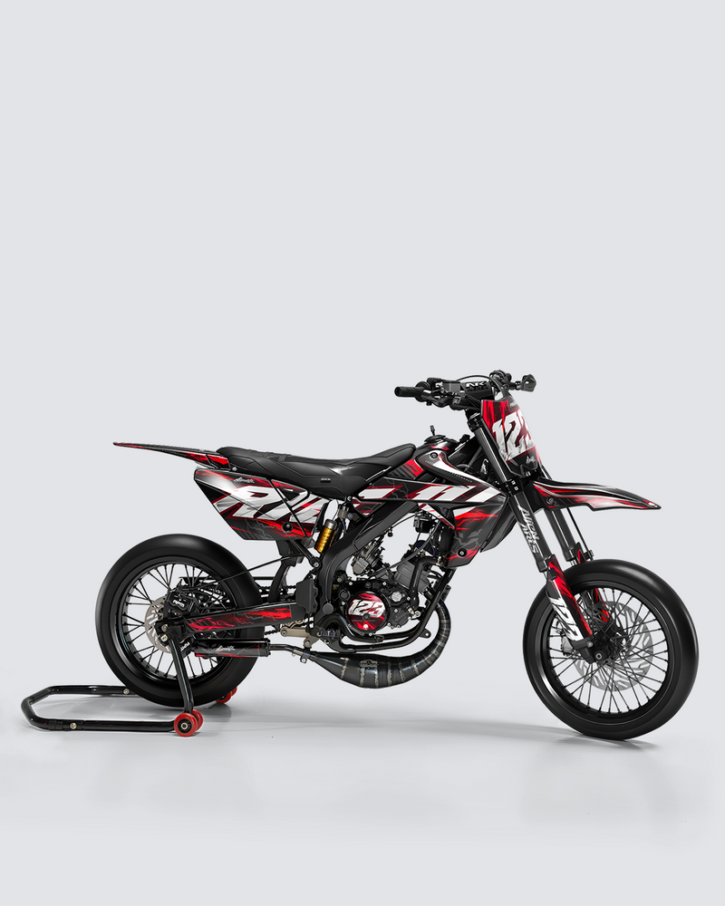 STORMX - Kit deco RIEJU 50cc - Rouge — vue de côté