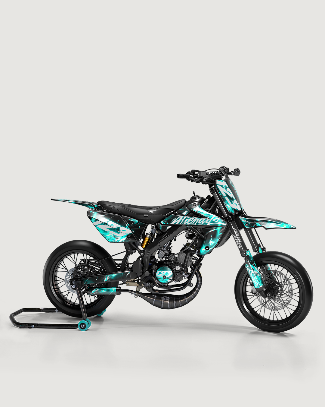 PLASMA - Kit deco RIEJU 50cc - Turquoise — vue de côté