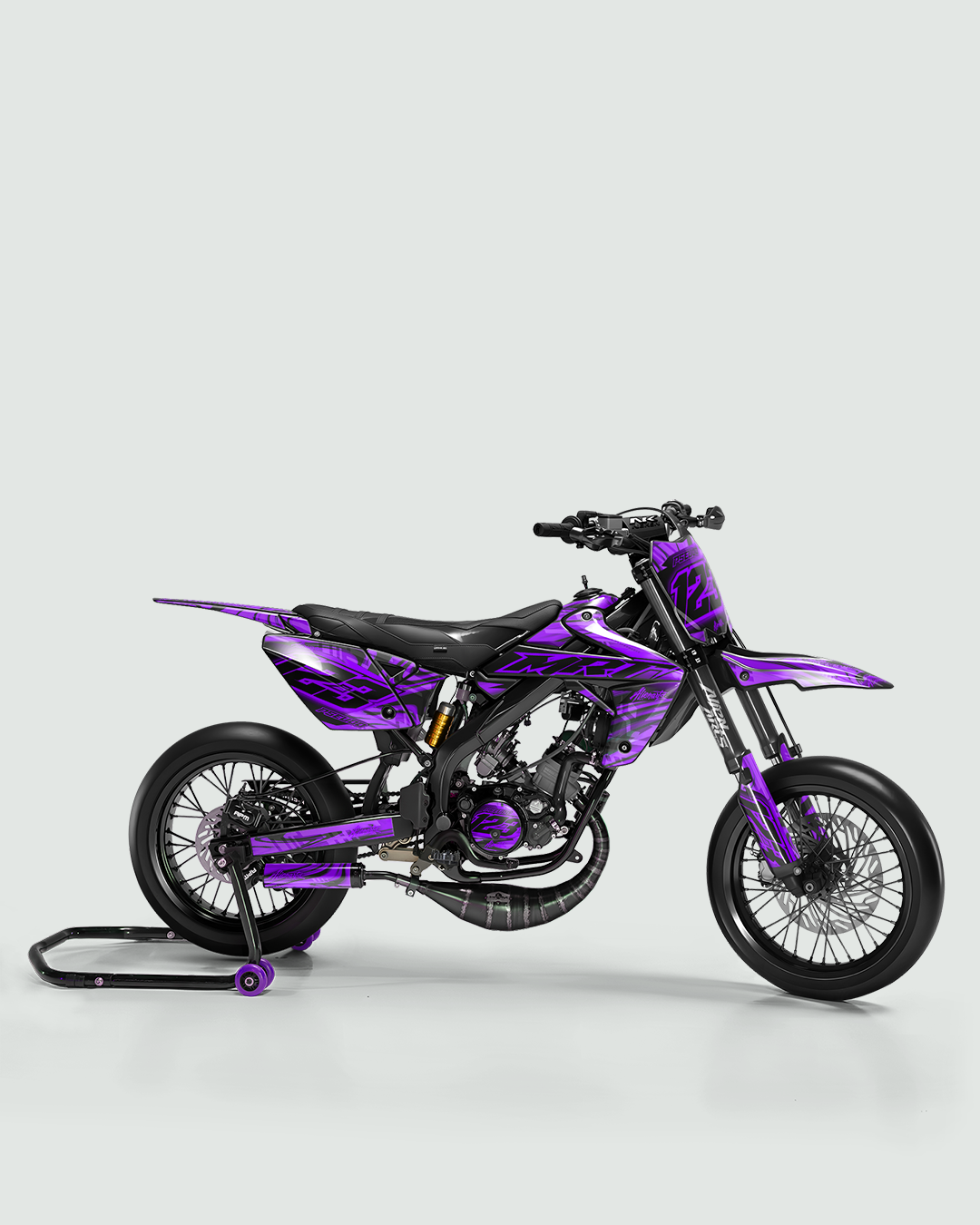 VORTEX - Kit deco RIEJU 50cc - Violet — vue de côté
