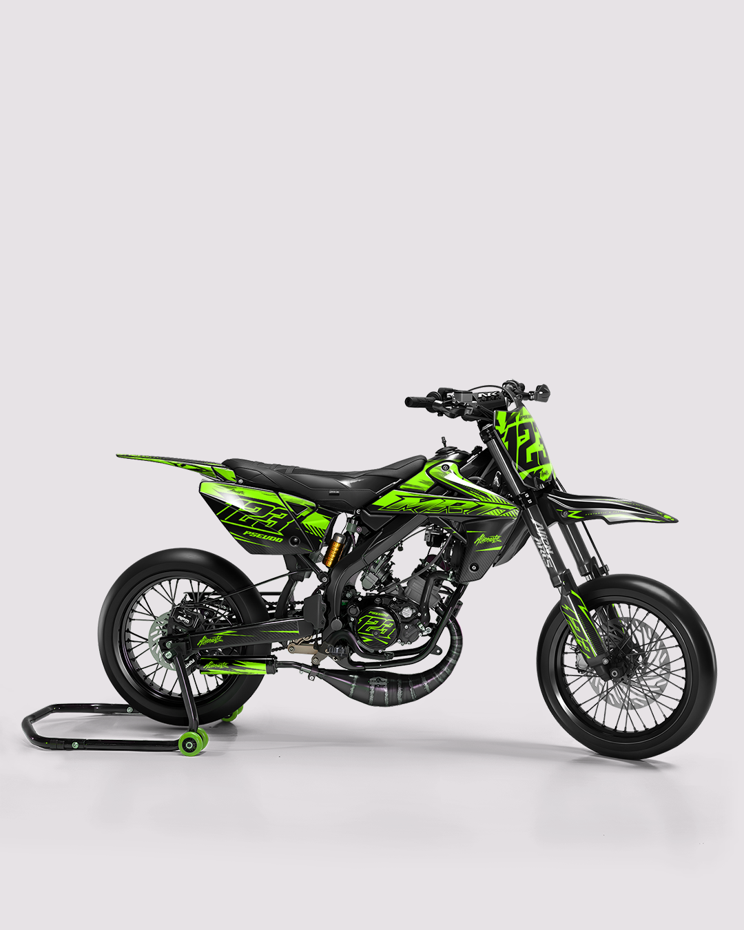 REAPER - Kit deco RIEJU 50cc - Vert — vue de côté